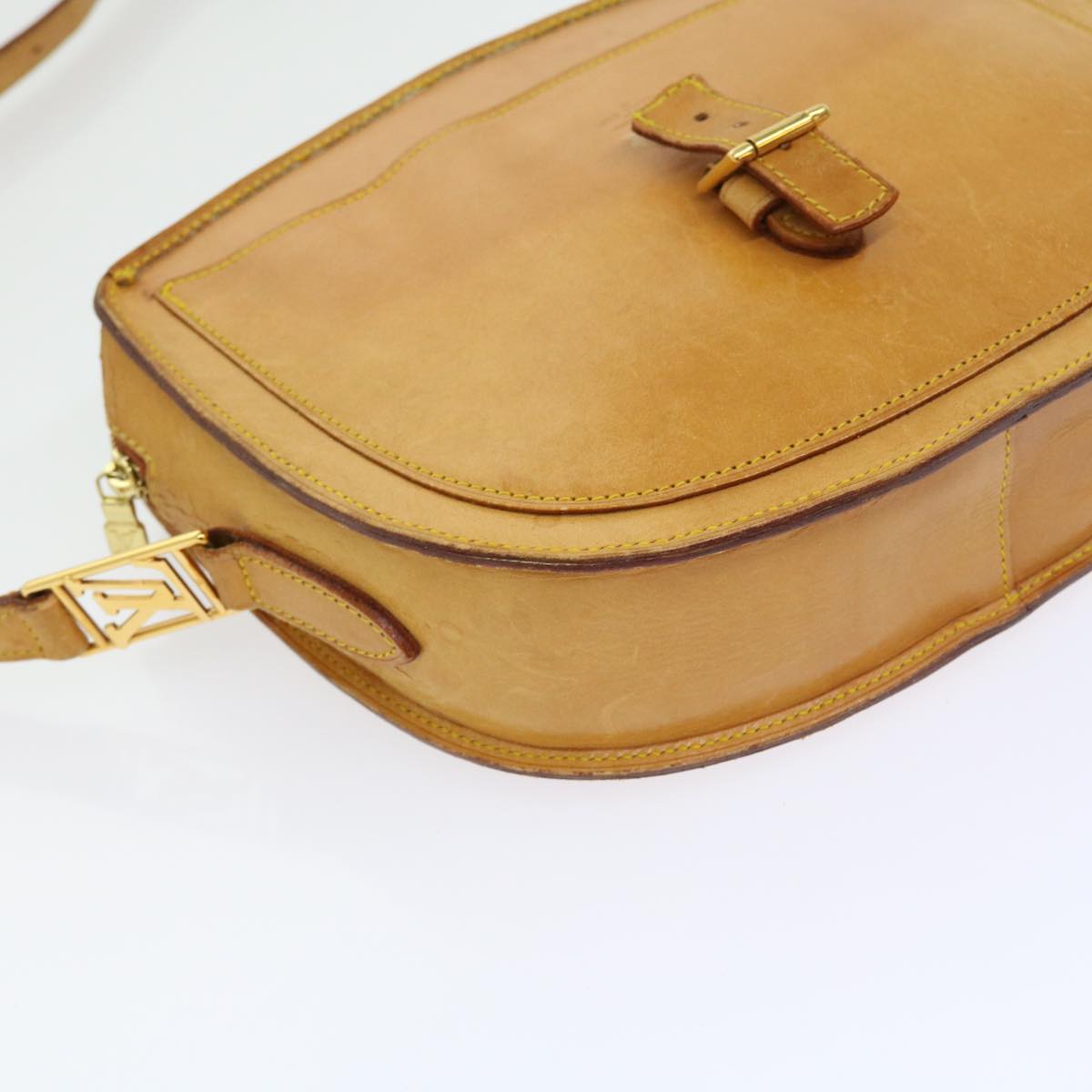 LOUIS VUITTON Nomad leather Jeune Fille GM Shoulder Bag Beige LV bs8718
