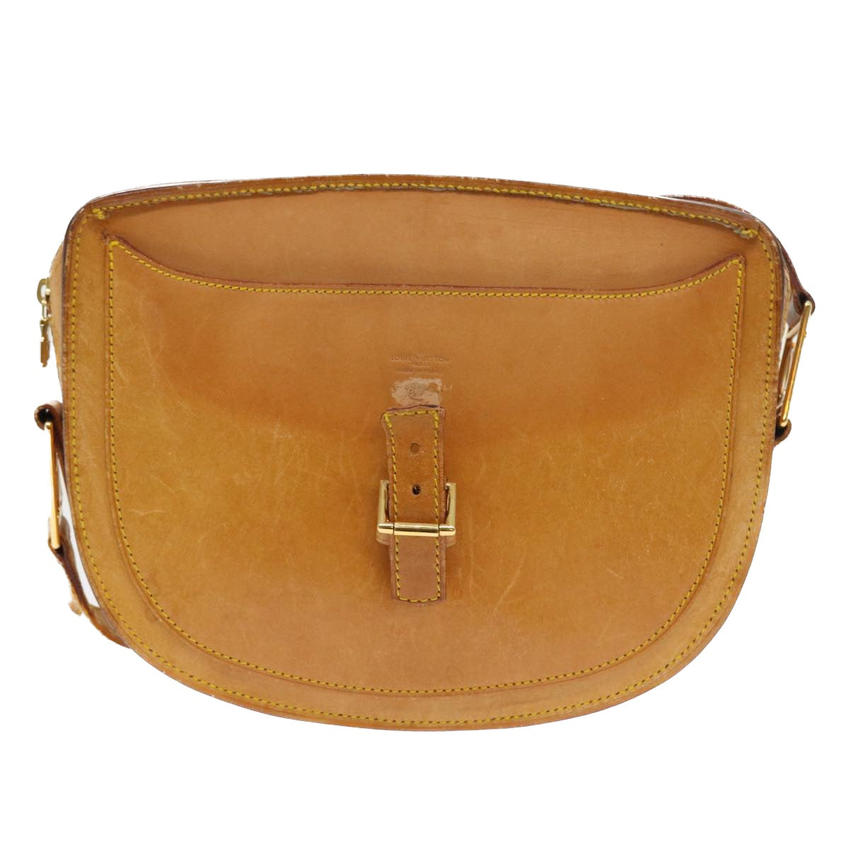 LOUIS VUITTON Nomad leather Jeune Fille GM Shoulder Bag Beige LV bs8718