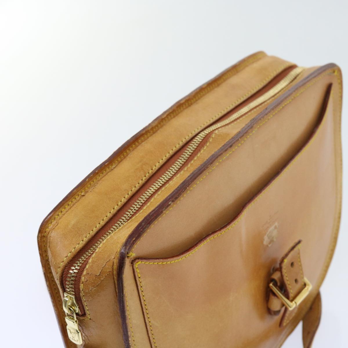 LOUIS VUITTON Nomad leather Jeune Fille GM Shoulder Bag Beige LV bs8718
