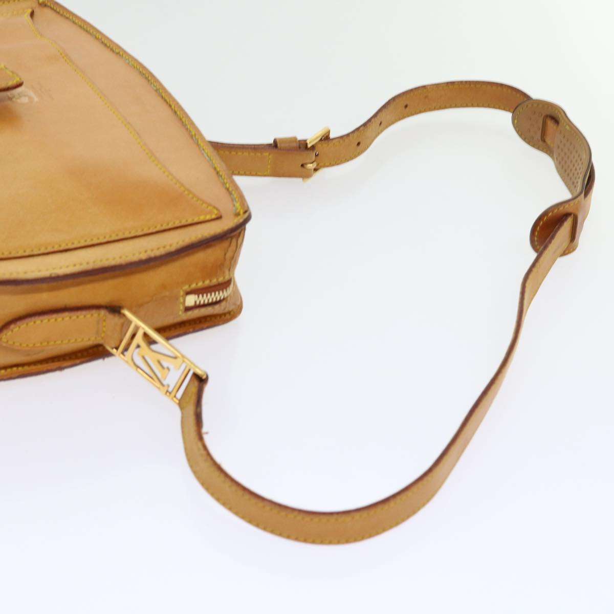 LOUIS VUITTON Nomad leather Jeune Fille GM Shoulder Bag Beige LV bs8718