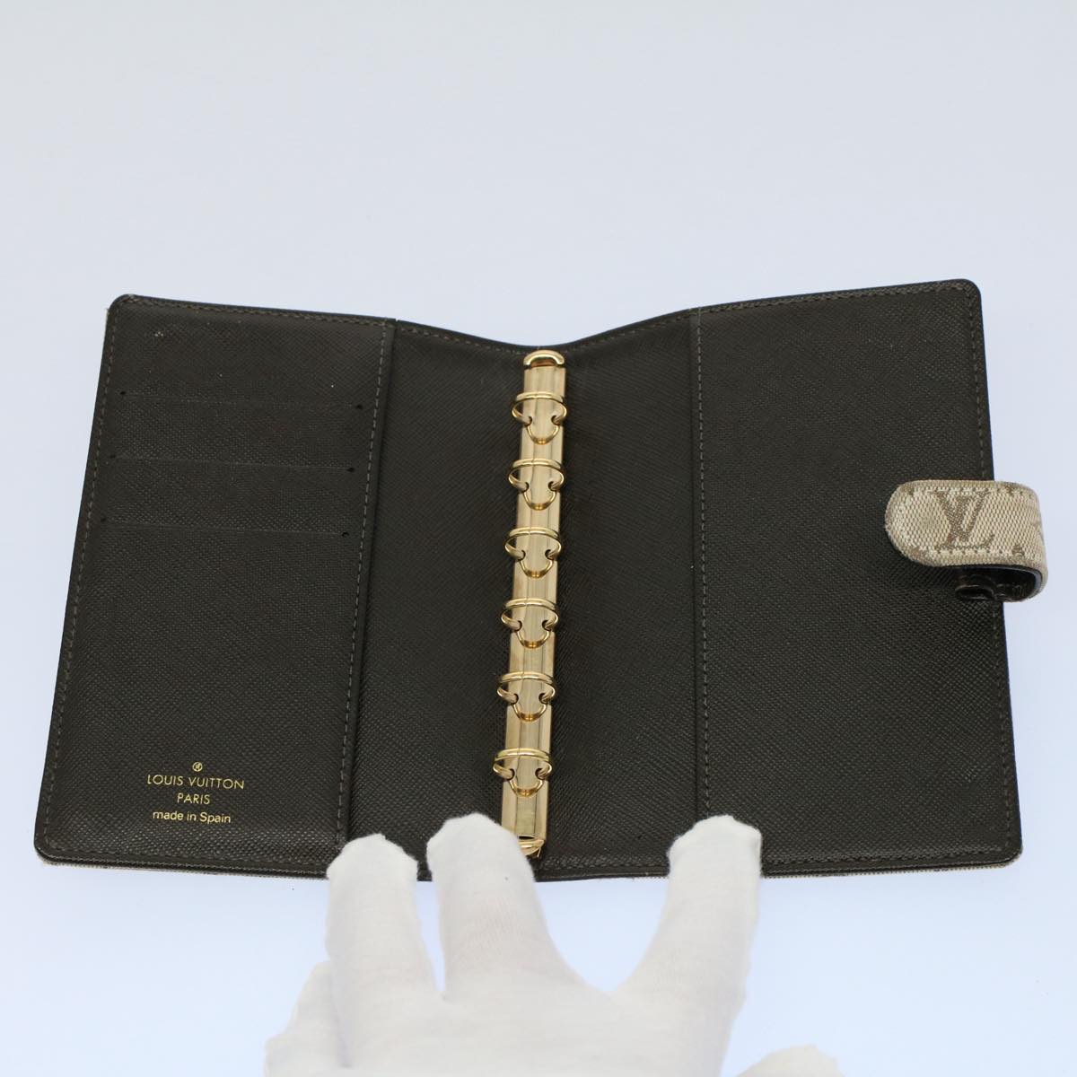LOUIS VUITTON Monogram Mini Agenda PM Day Planner Cover Khaki R20911 bs8762