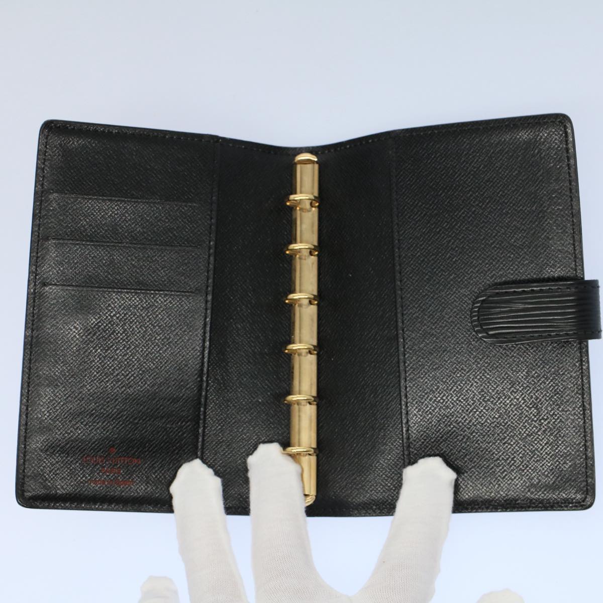 LOUIS VUITTON Epi Agenda PM Day Planner Cover Black R20052 LV bs8799