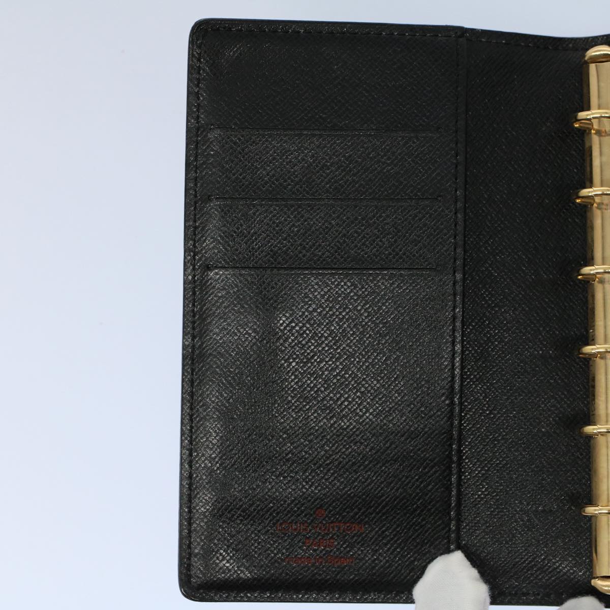 LOUIS VUITTON Epi Agenda PM Day Planner Cover Black R20052 LV bs8799