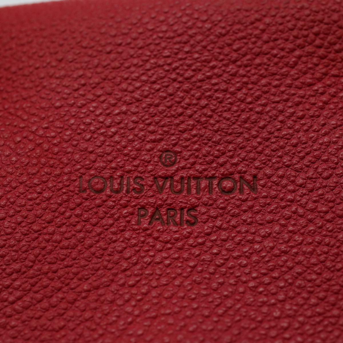 LOUIS VUITTON Monogram Velours Tote W PM Tote Bag Red M94637 LV bs8832