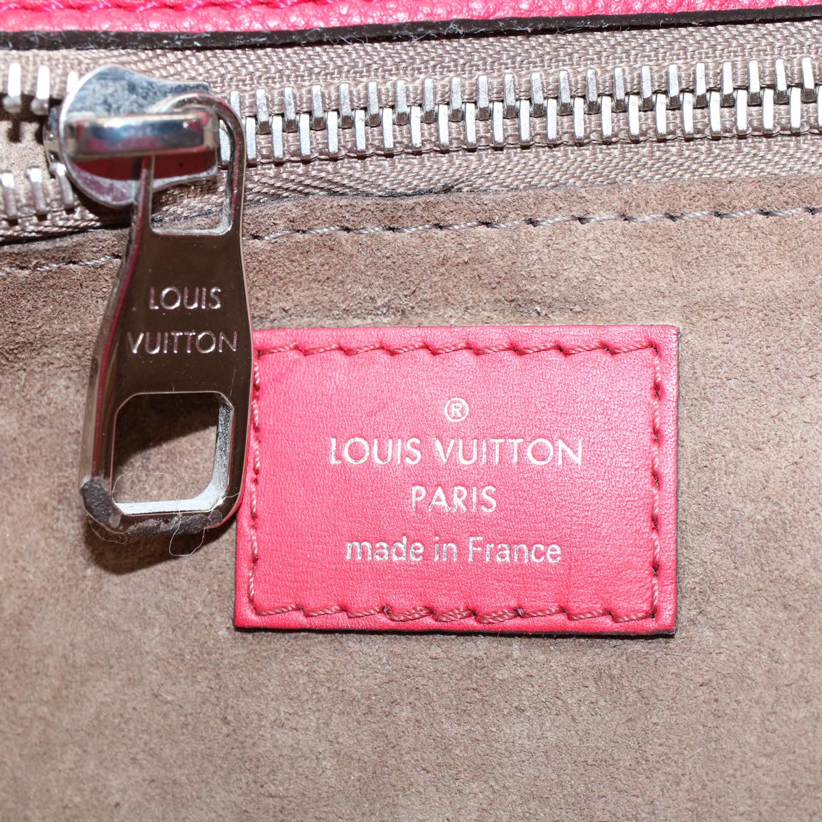 LOUIS VUITTON Monogram Velours Tote W PM Tote Bag Red M94637 LV bs8832