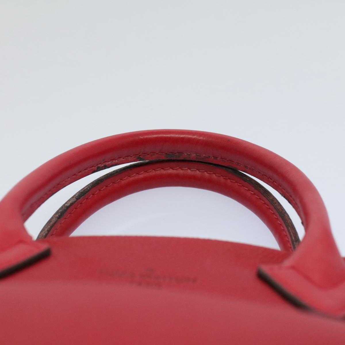 LOUIS VUITTON Monogram Velours Tote W PM Tote Bag Red M94637 LV bs8832