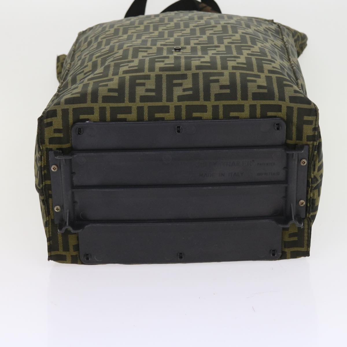 Luxury FendiZucca Canvas Carry Bag Black Brownbs8850