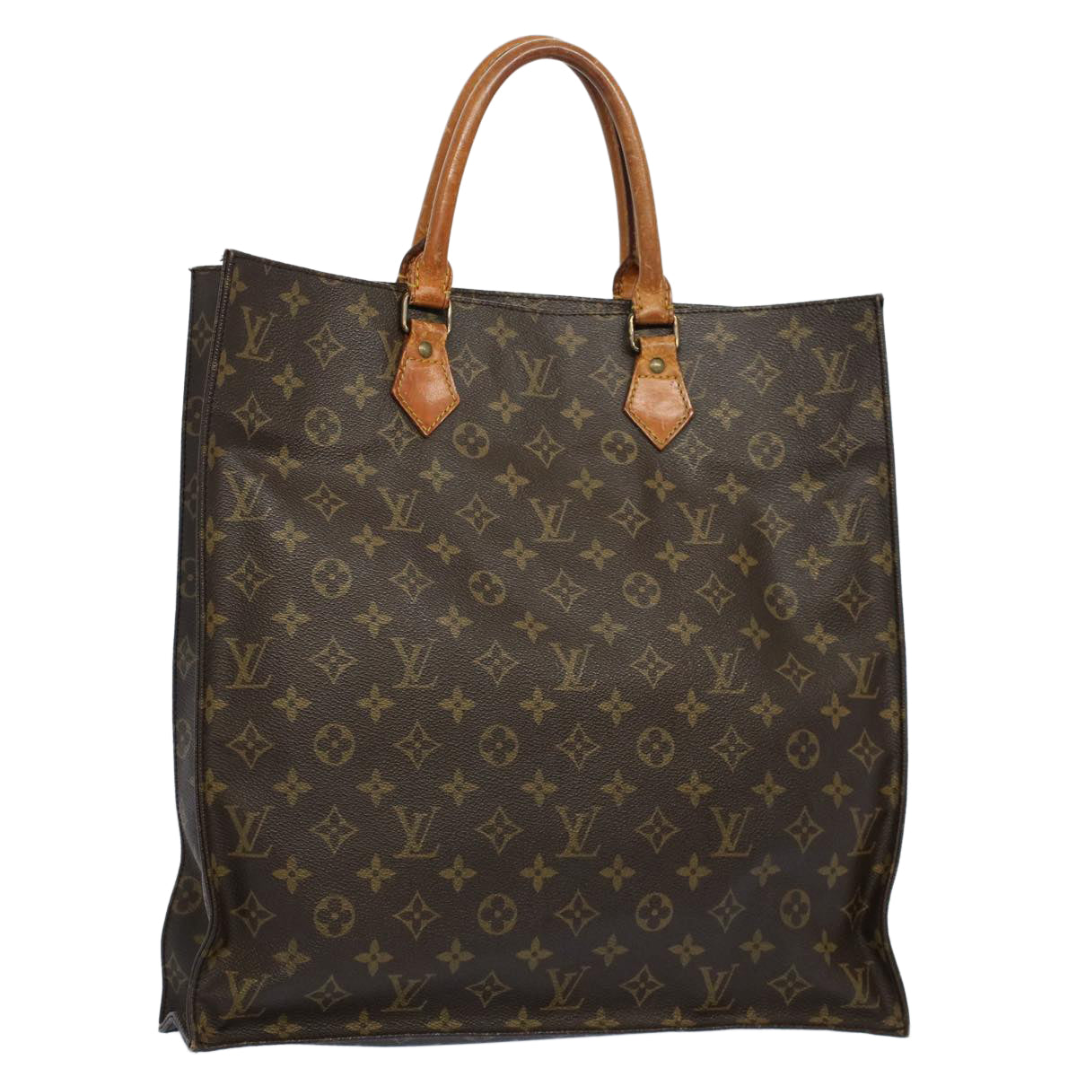 LOUIS VUITTON Monogram Sac Plat Hand Bag M51140 LV bs8869