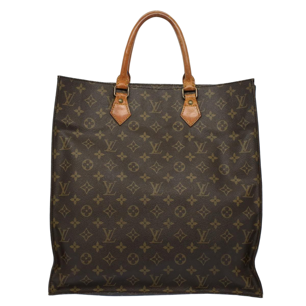LOUIS VUITTON Monogram Sac Plat Hand Bag M51140 LV bs8869