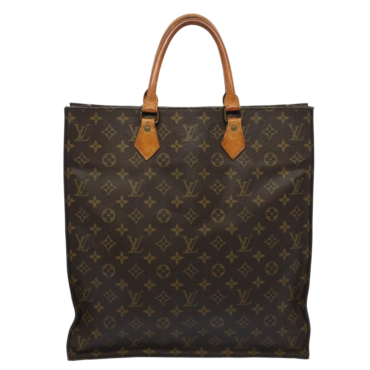 LOUIS VUITTON Monogram Sac Plat Hand Bag M51140 LV bs8869