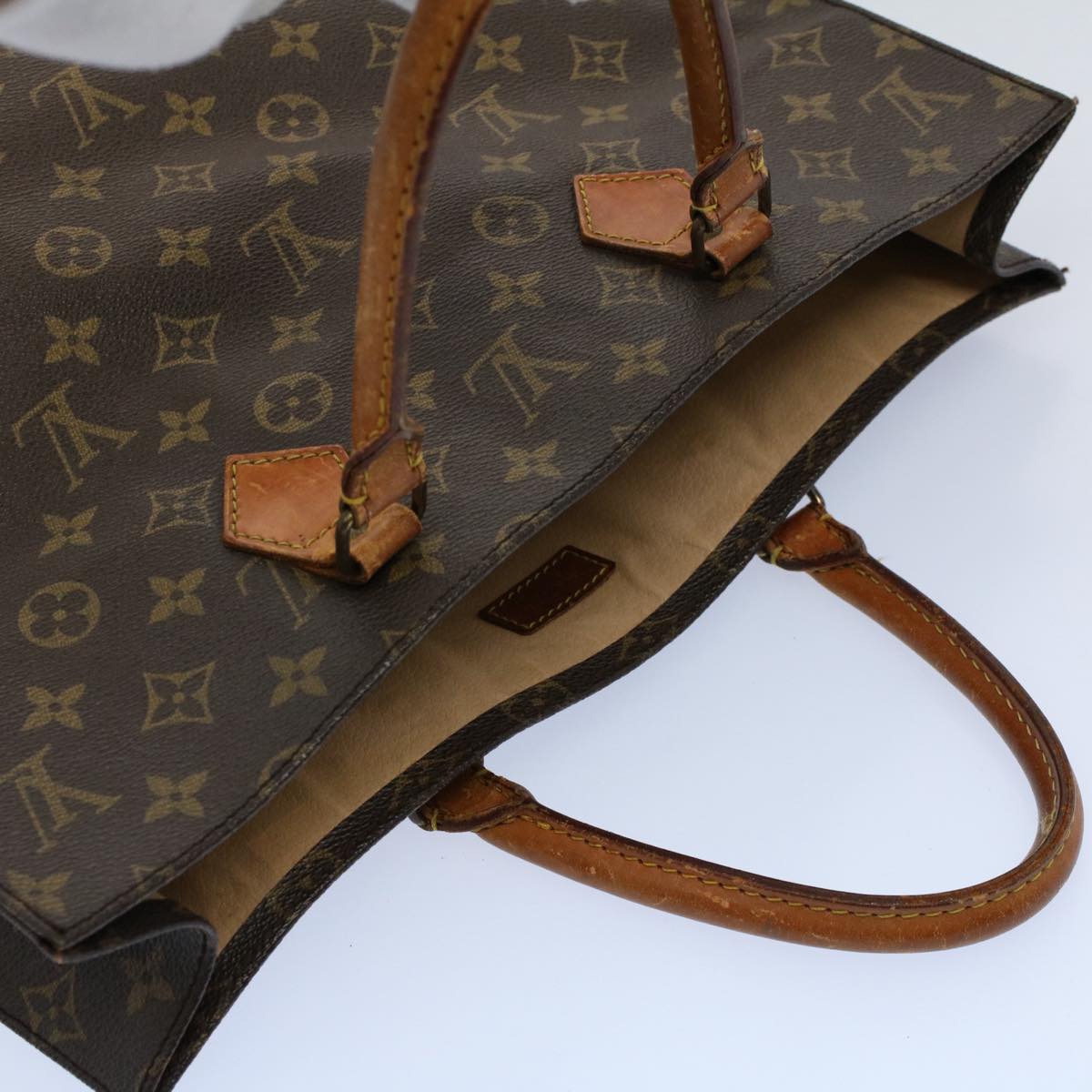 LOUIS VUITTON Monogram Sac Plat Hand Bag M51140 LV bs8869