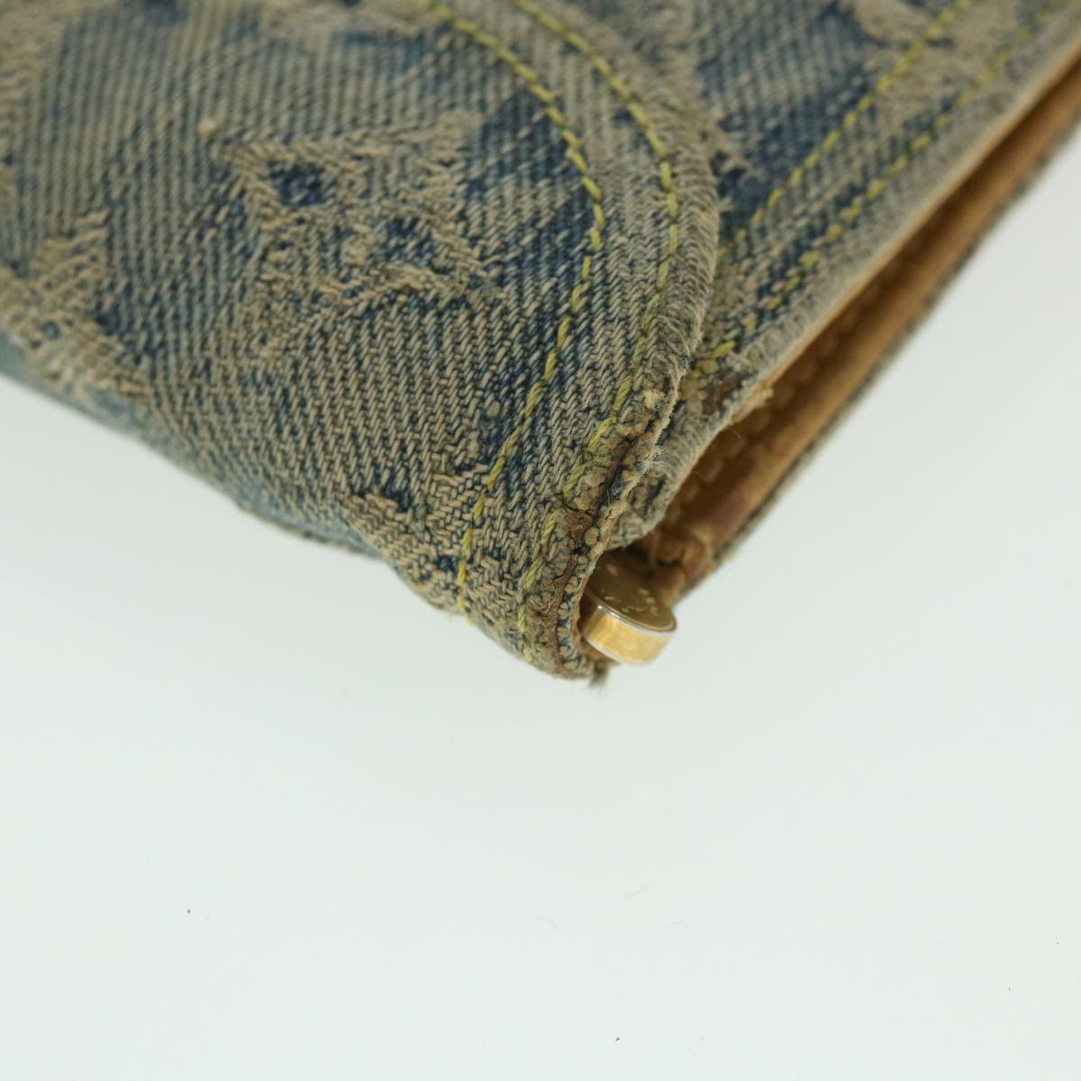 LOUIS VUITTON Monogram Denim Portefeuille Amelia Wallet Blue M95511 bs8896