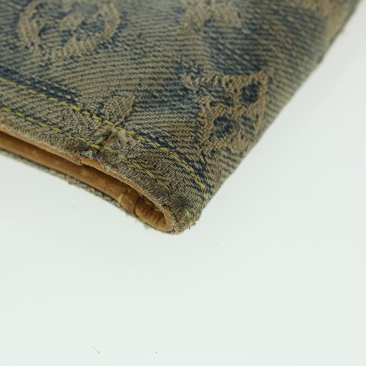 LOUIS VUITTON Monogram Denim Portefeuille Amelia Wallet Blue M95511 bs8896