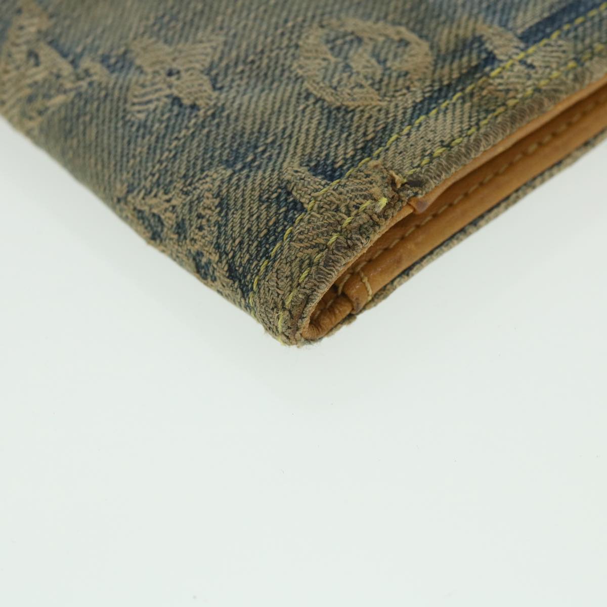 LOUIS VUITTON Monogram Denim Portefeuille Amelia Wallet Blue M95511 bs8896