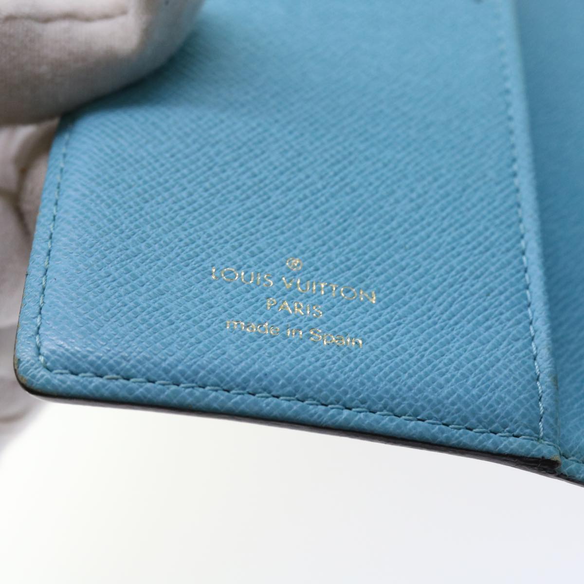 LOUIS VUITTON Monogram Groom Agenda PM Day Planner Cover Blue R20020 bs8905