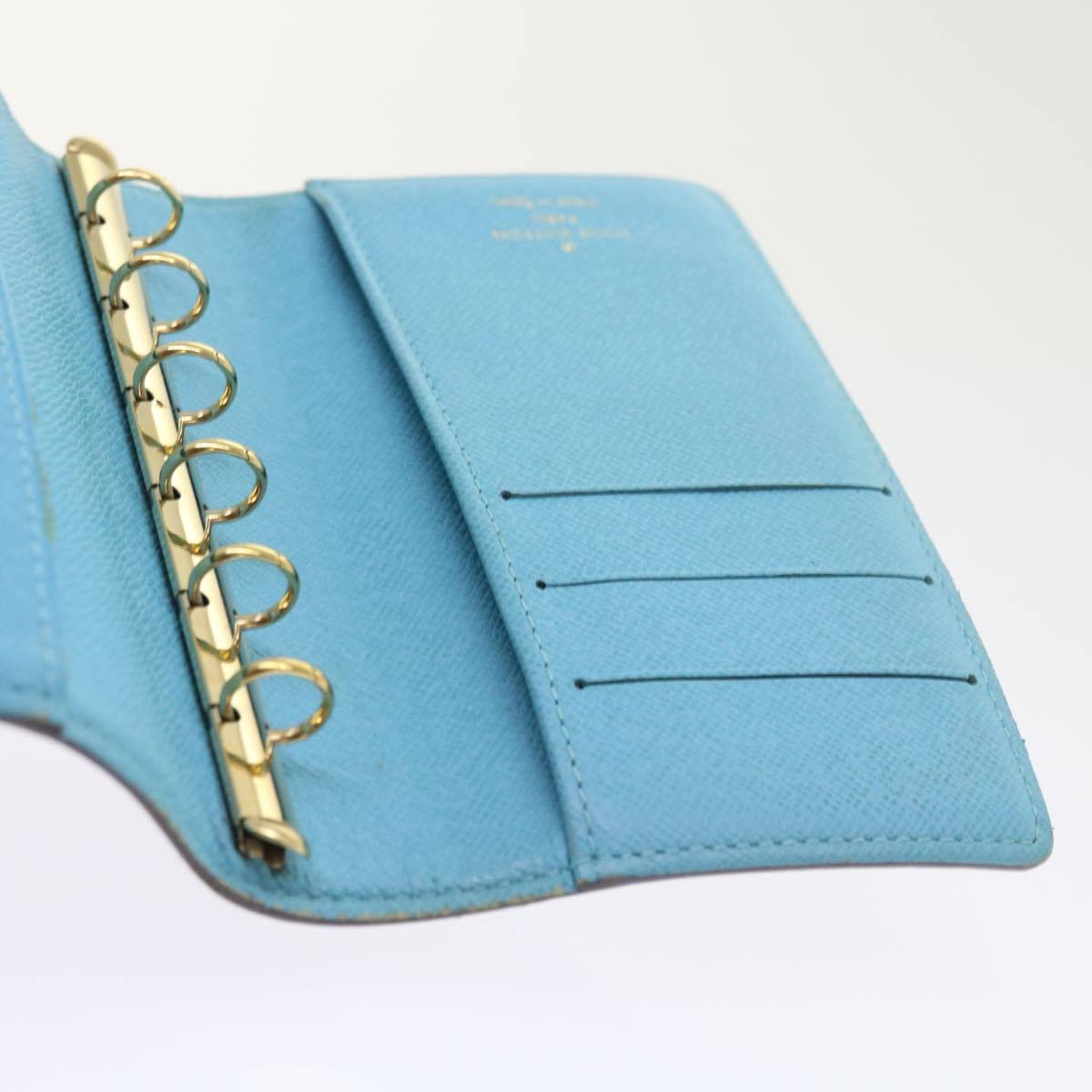 LOUIS VUITTON Monogram Groom Agenda PM Day Planner Cover Blue R20020 bs8905