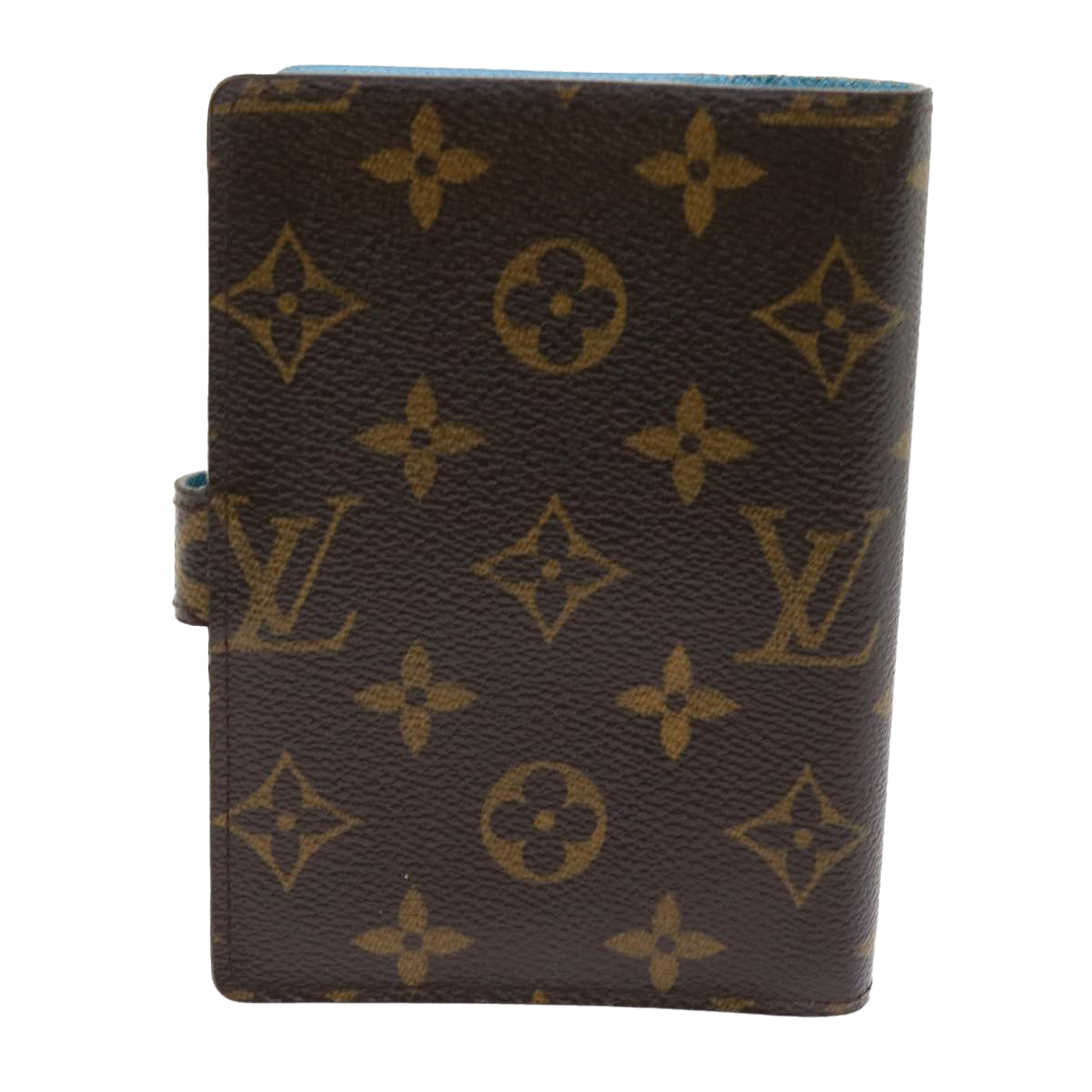 LOUIS VUITTON Monogram Groom Agenda PM Day Planner Cover Blue R20020 bs8905