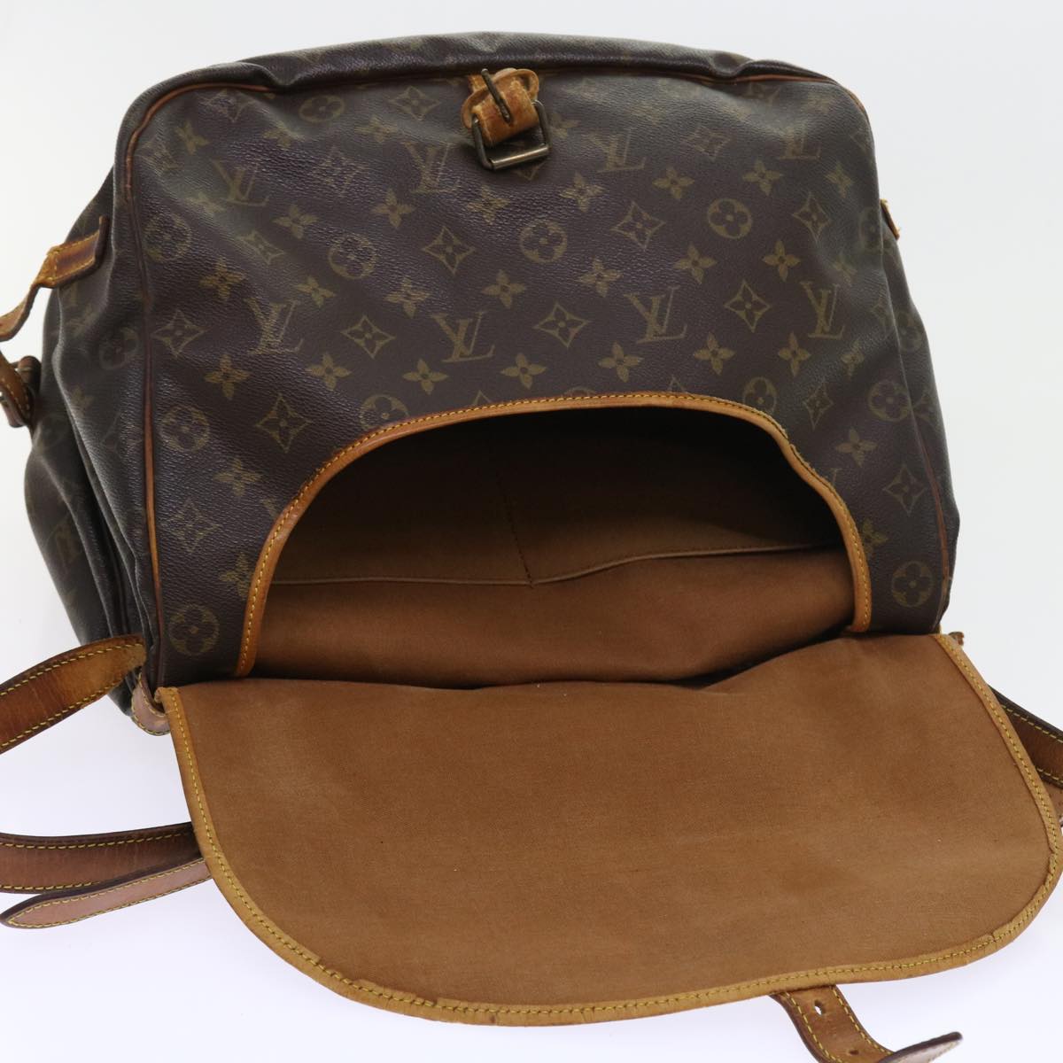 LOUIS VUITTON Monogram Saumur 35 Shoulder Bag M42254 LV bs8963