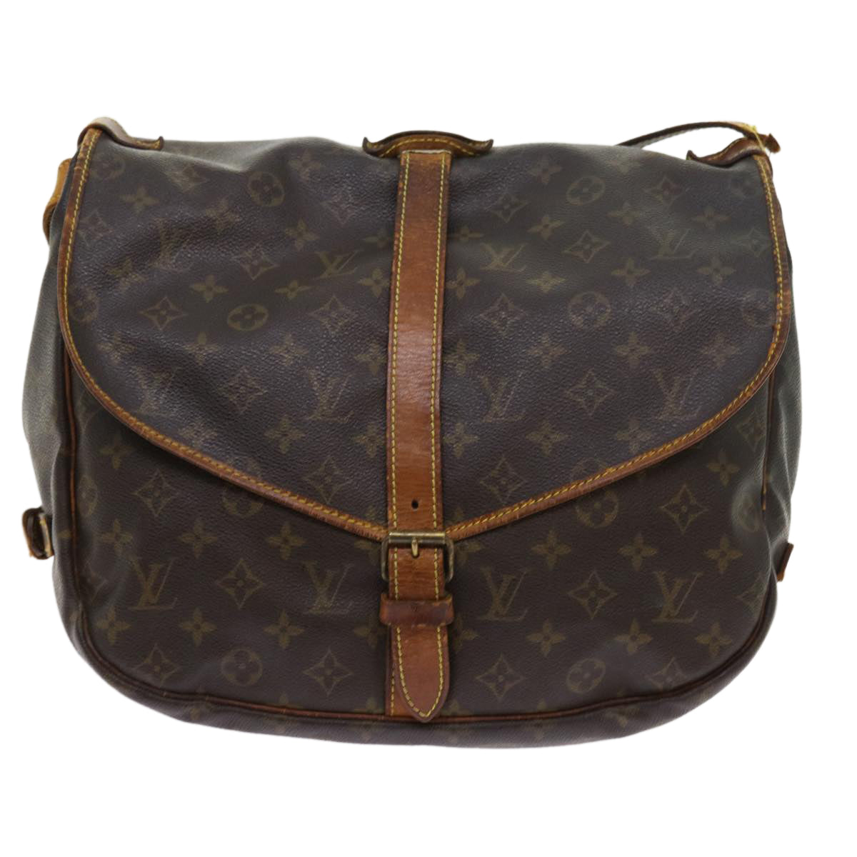 LOUIS VUITTON Monogram Saumur 35 Shoulder Bag M42254 LV bs8963