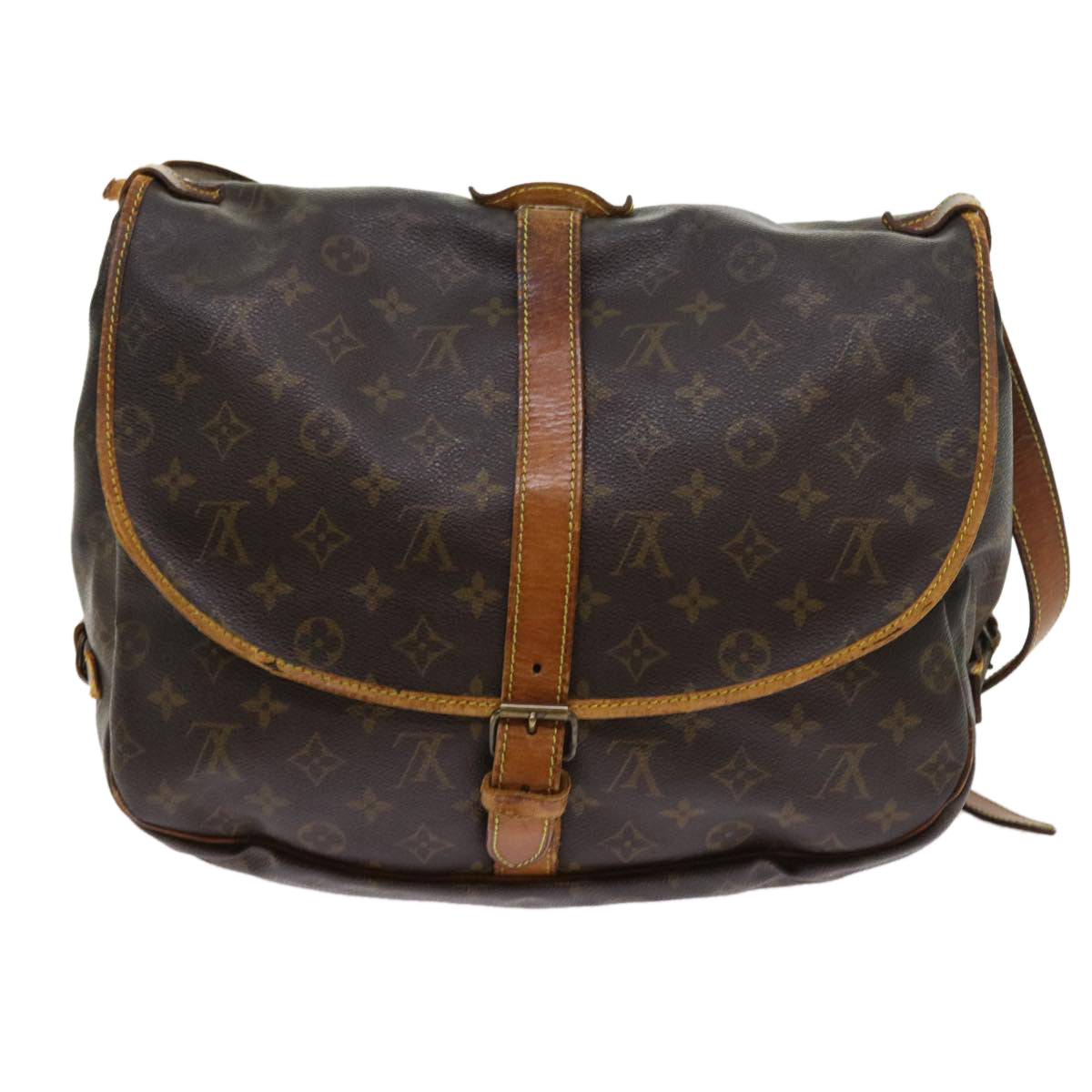 LOUIS VUITTON Monogram Saumur 35 Shoulder Bag M42254 LV bs8963