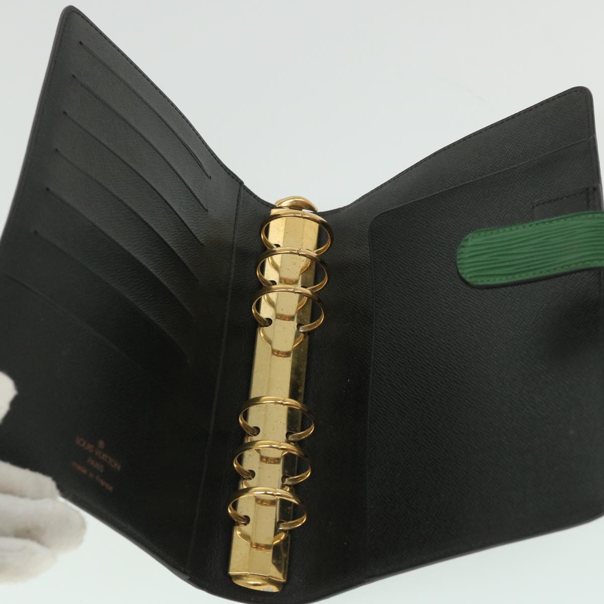 LOUIS VUITTON Epi Agenda MM Day Planner Cover Green R20044 LV bs9033