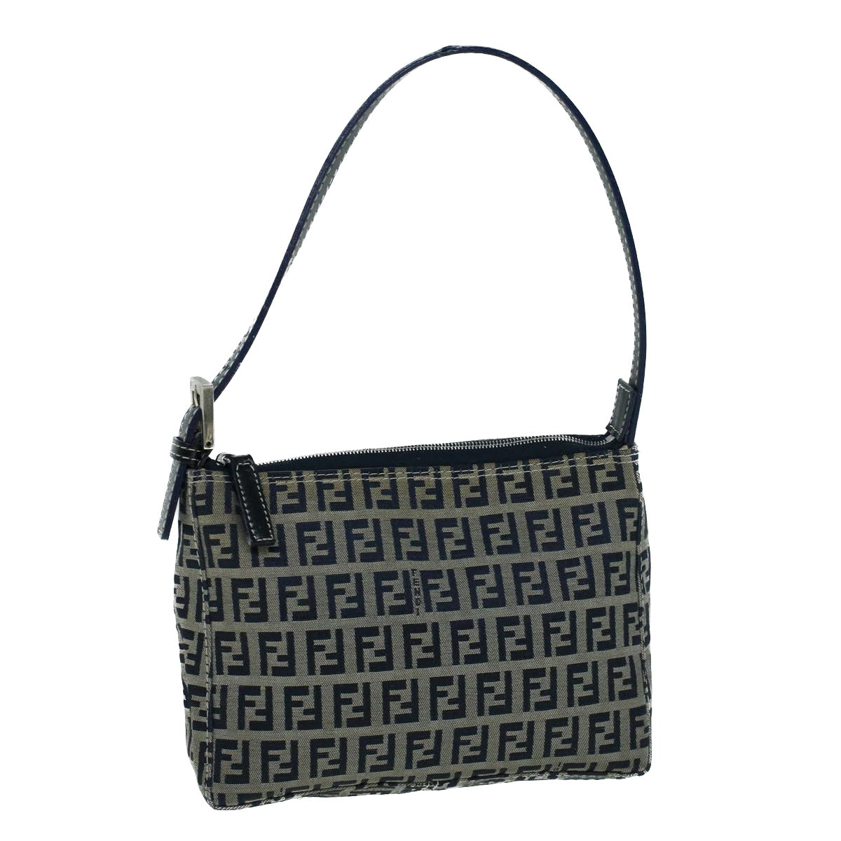 Luxury FendiZucchino Canvas Shoulder Bag Navybs9131
