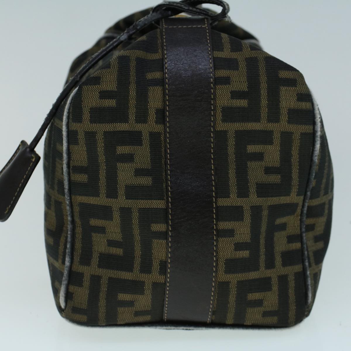 Luxury FendiZucca Canvas Hand Bag Black Brownbs9136