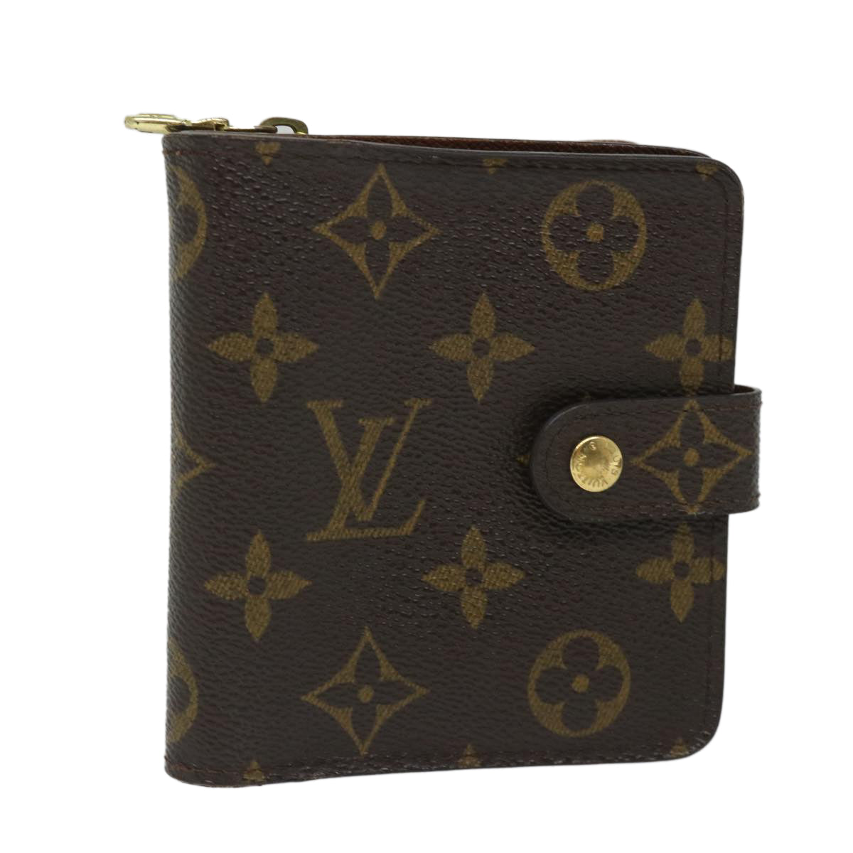 LOUIS VUITTON Monogram Compact Zip Wallet M61667 LV bs9203