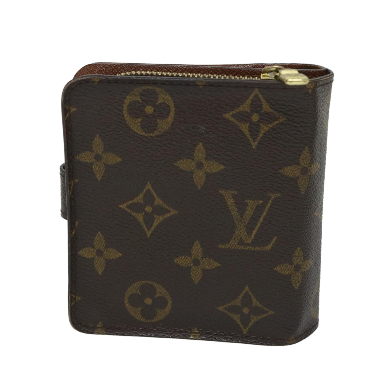LOUIS VUITTON Monogram Compact Zip Wallet M61667 LV bs9203