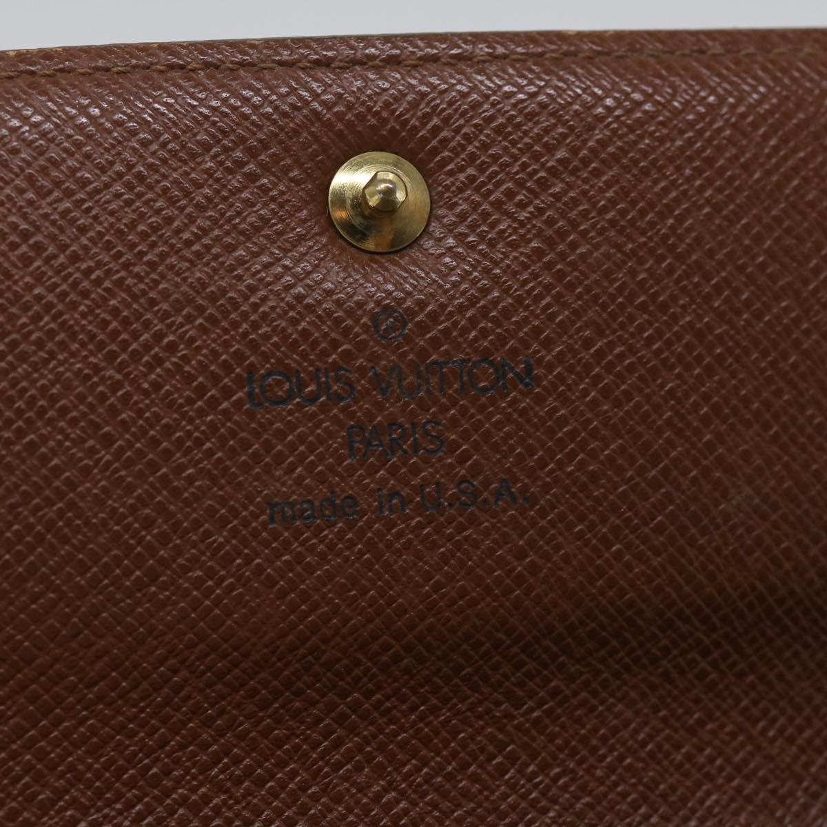 LOUIS VUITTON Monogram Porte Tresor Etui Chequier Wallet M61200 LV bs9204