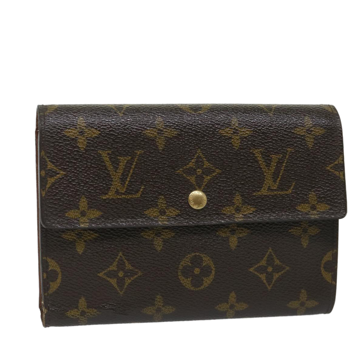 LOUIS VUITTON Monogram Porte Tresor Etui Chequier Wallet M61200 LV bs9204
