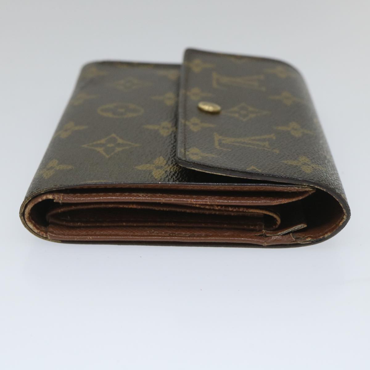 LOUIS VUITTON Monogram Porte Tresor Etui Chequier Wallet M61200 LV bs9204