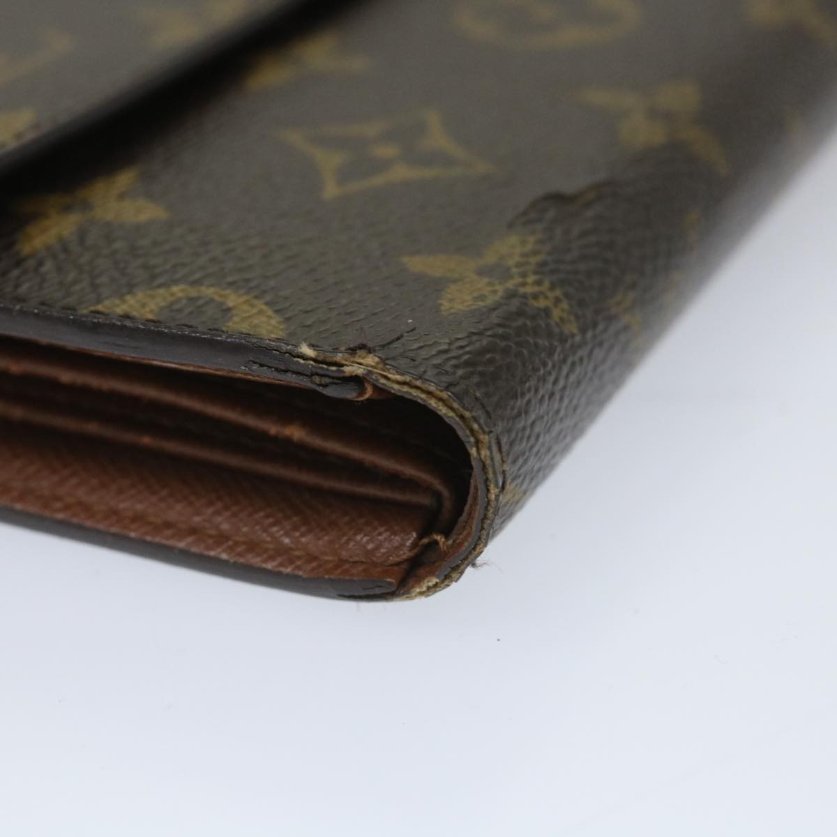 LOUIS VUITTON Monogram Porte Tresor Etui Chequier Wallet M61200 LV bs9204