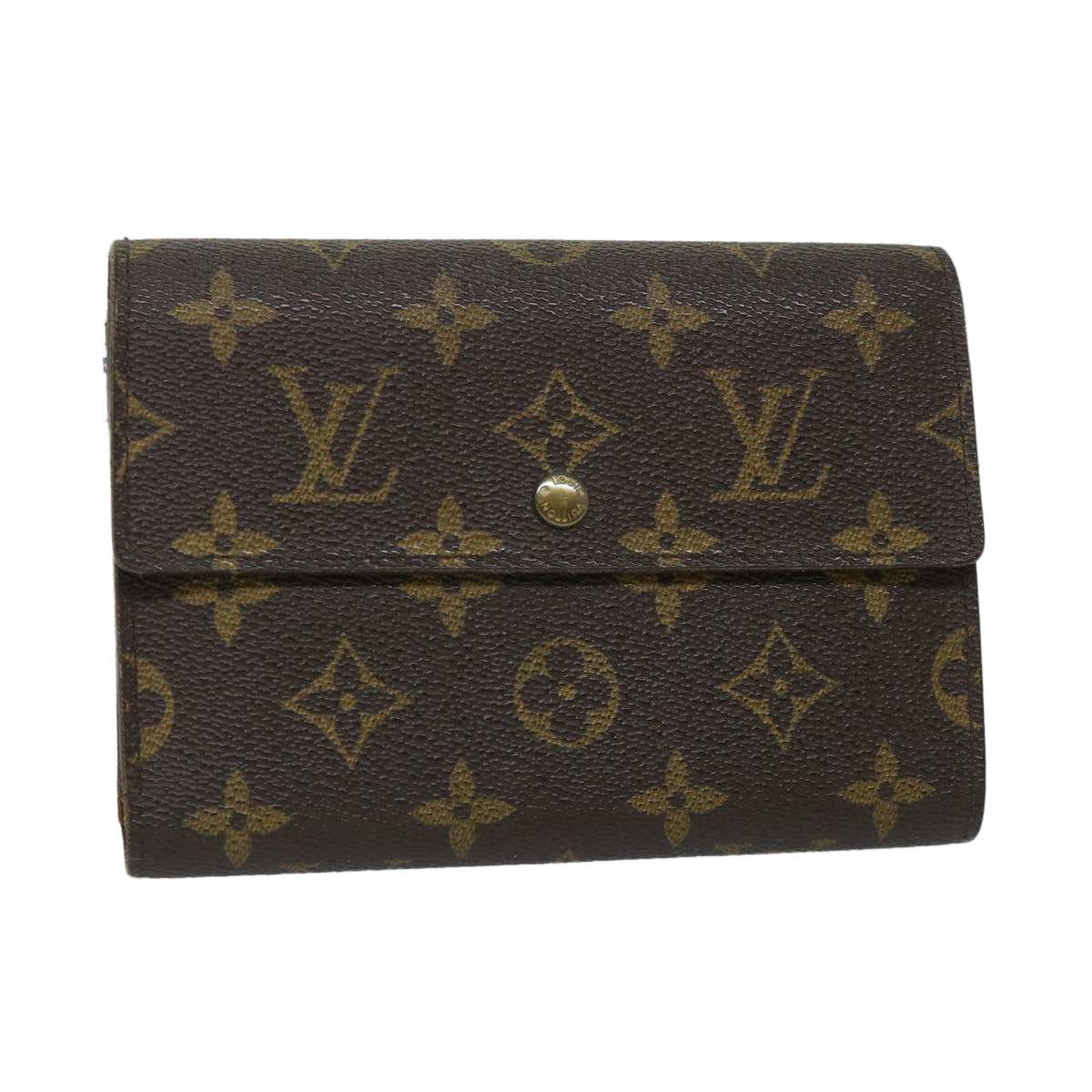LOUIS VUITTON Monogram Porte Tresor Etui Chequier Wallet M61200 LV bs9205