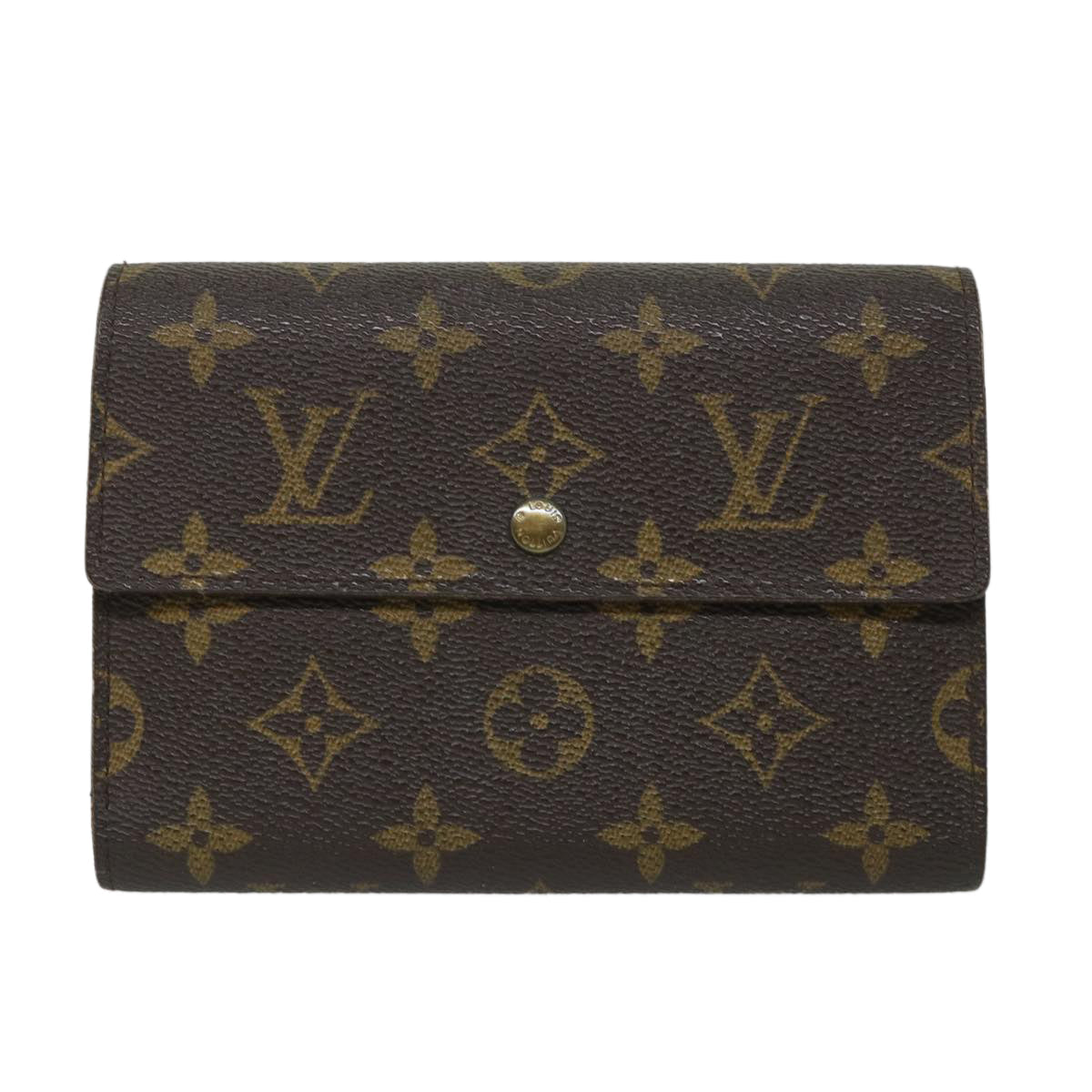 LOUIS VUITTON Monogram Porte Tresor Etui Chequier Wallet M61200 LV bs9205
