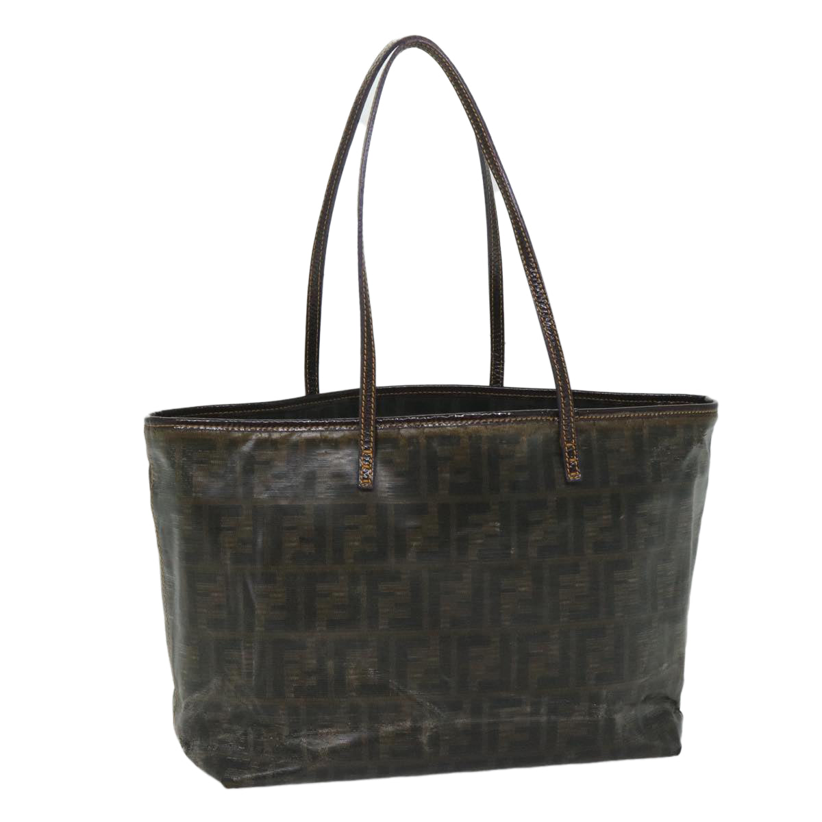 Luxury FendiZucca Canvas Tote Bag Brownbs9220