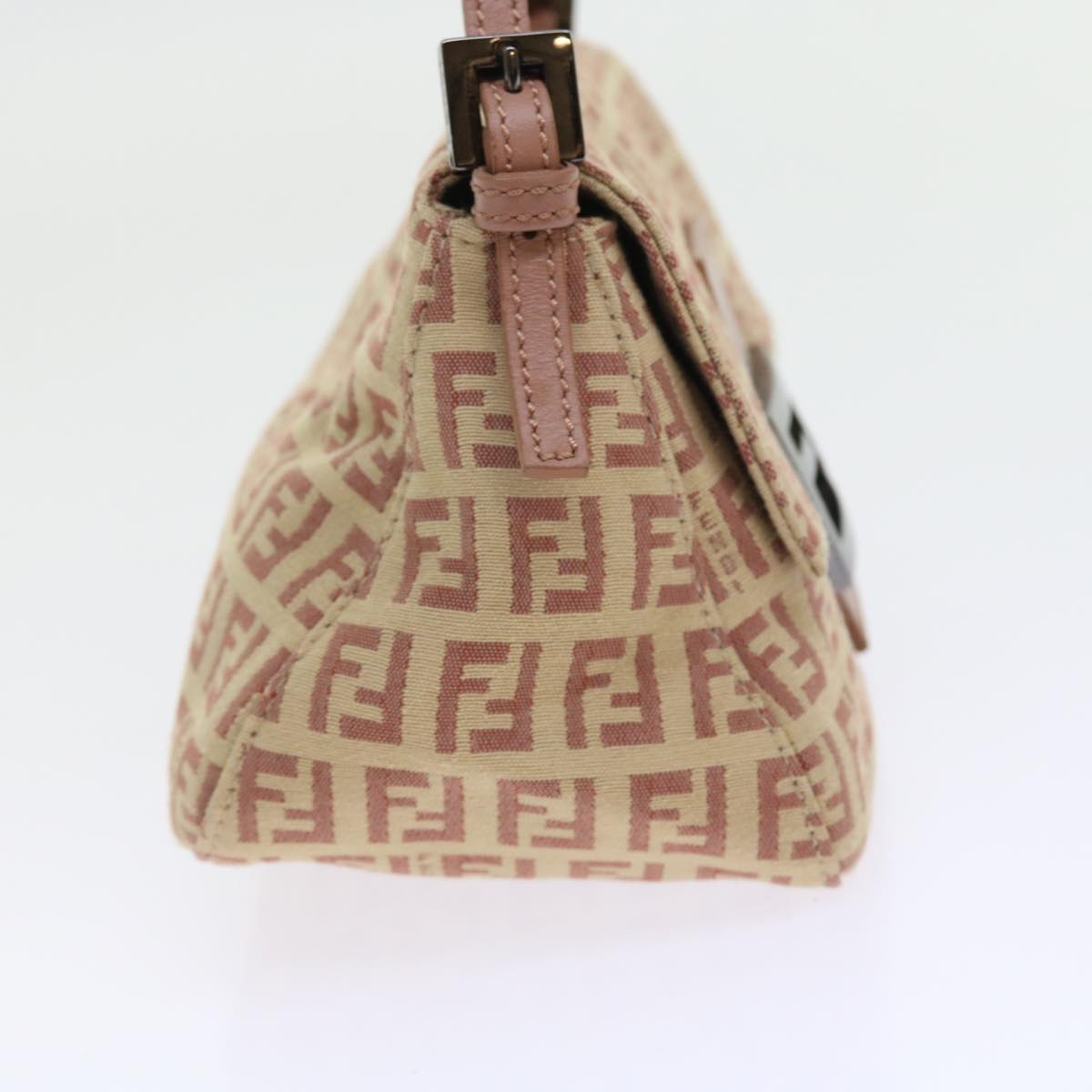 Luxury FendiZucchino Canvas Mamma Baguette Shoulder Bag Pinkbs9221