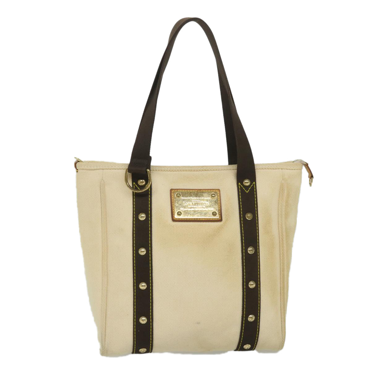 LOUIS VUITTON Cabas MM Antigua Tote Bag Brown Beige M40036 LV bs9256