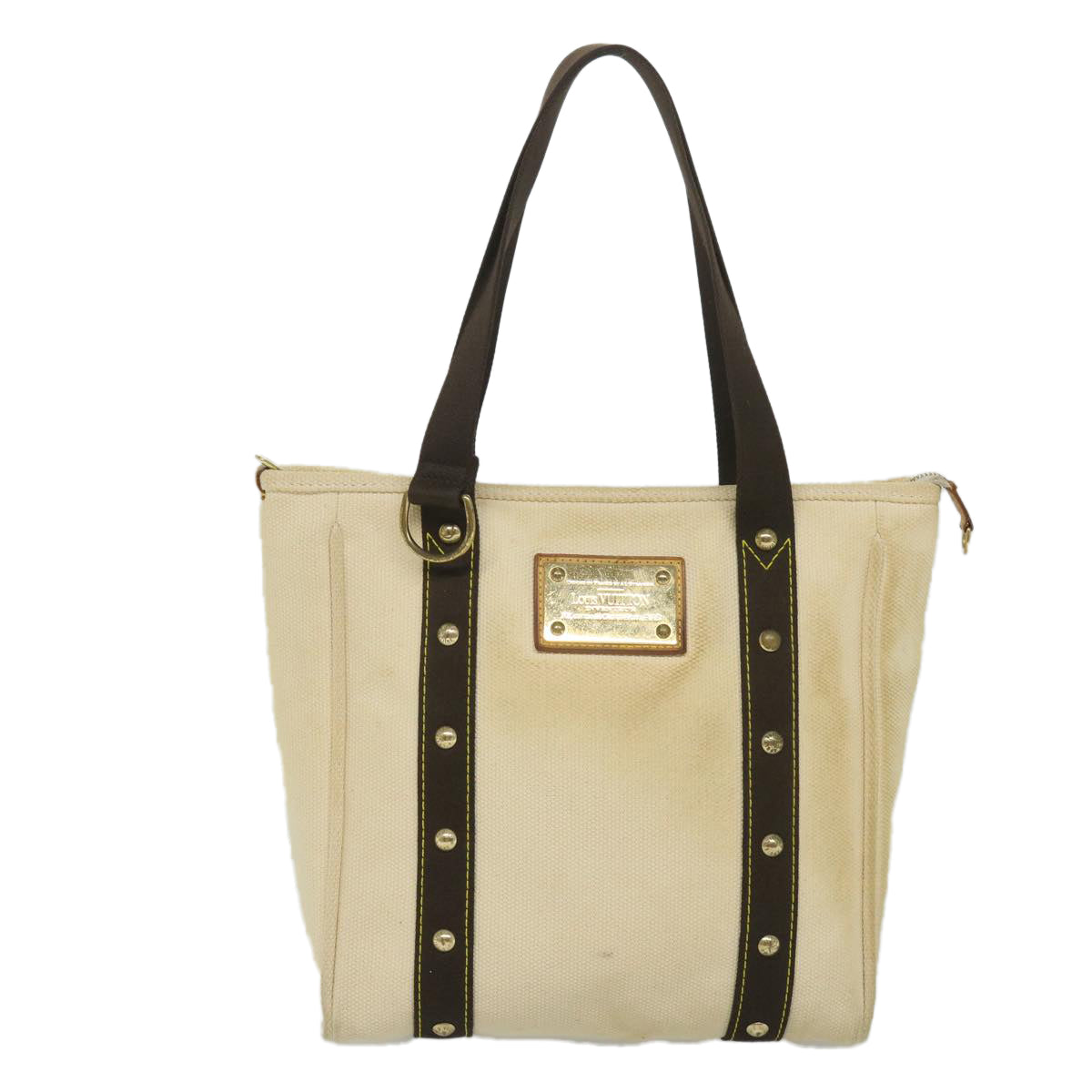 LOUIS VUITTON Cabas MM Antigua Tote Bag Brown Beige M40036 LV bs9256