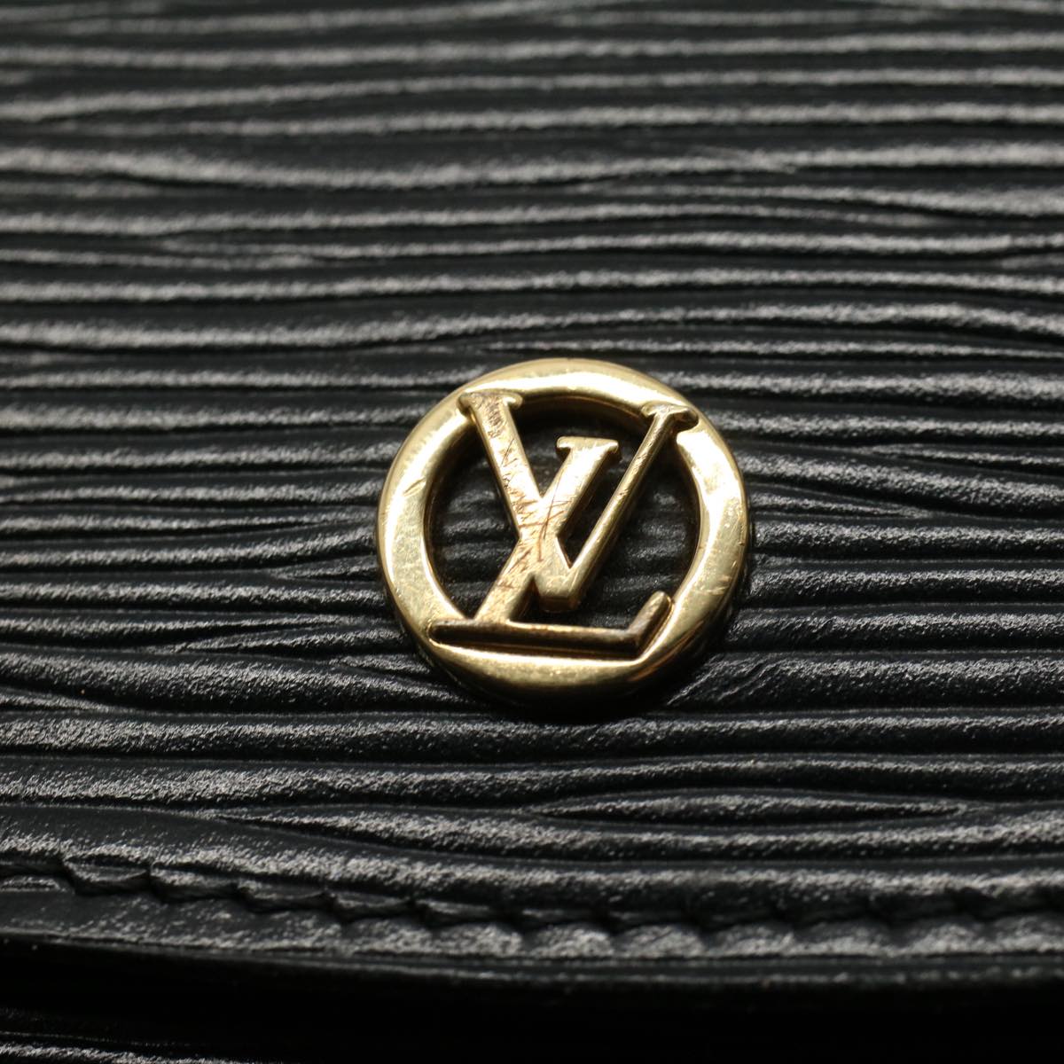 LOUIS VUITTON Epi Montaigne 23 Clutch Bag Black M52662 LV bs9285