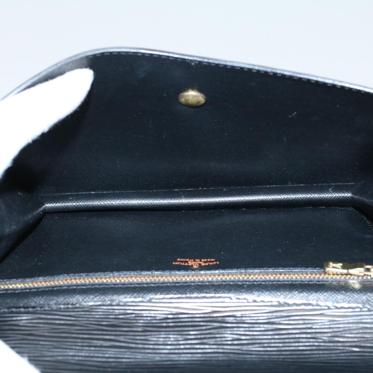 LOUIS VUITTON Epi Montaigne 23 Clutch Bag Black M52662 LV bs9285