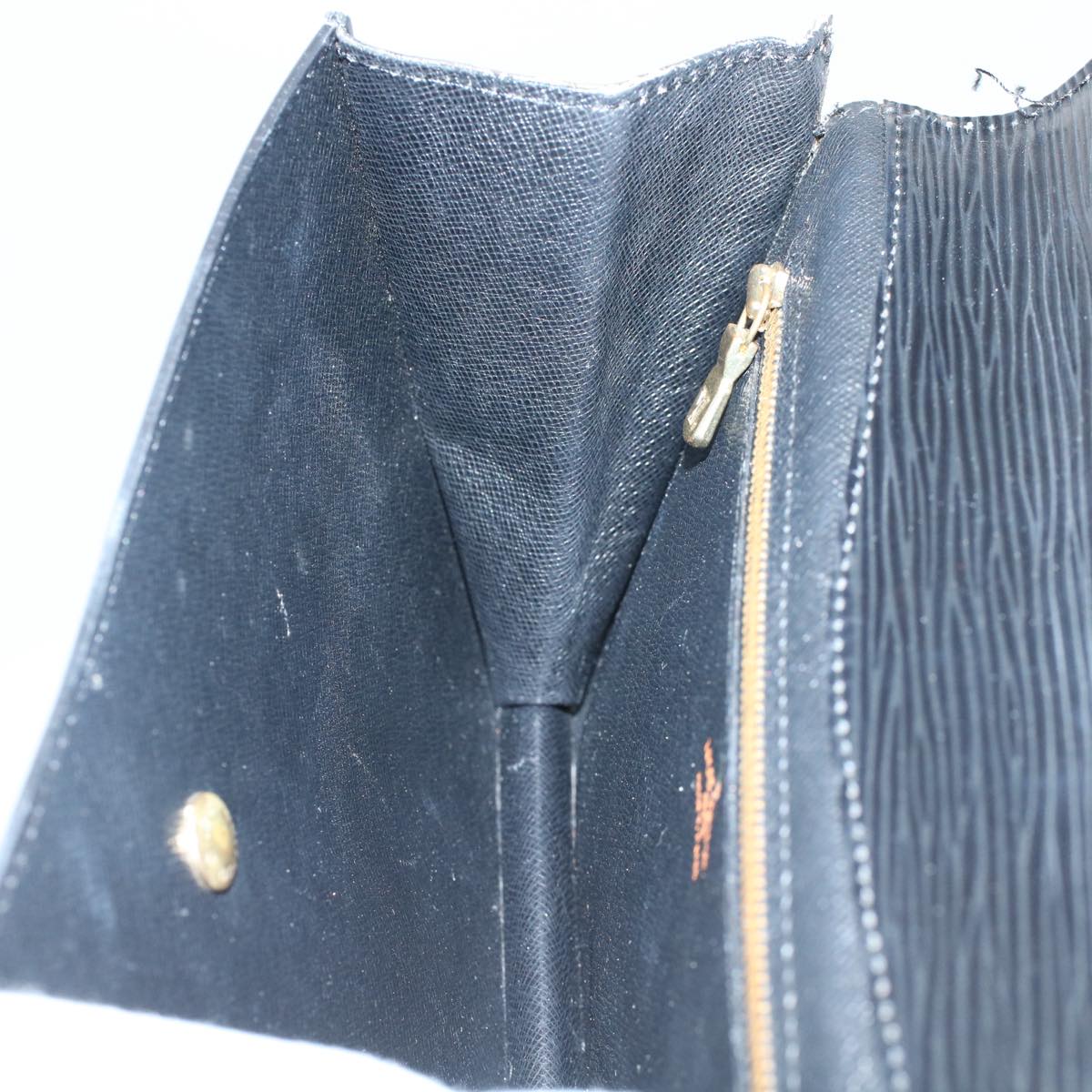 LOUIS VUITTON Epi Montaigne 23 Clutch Bag Black M52662 LV bs9285