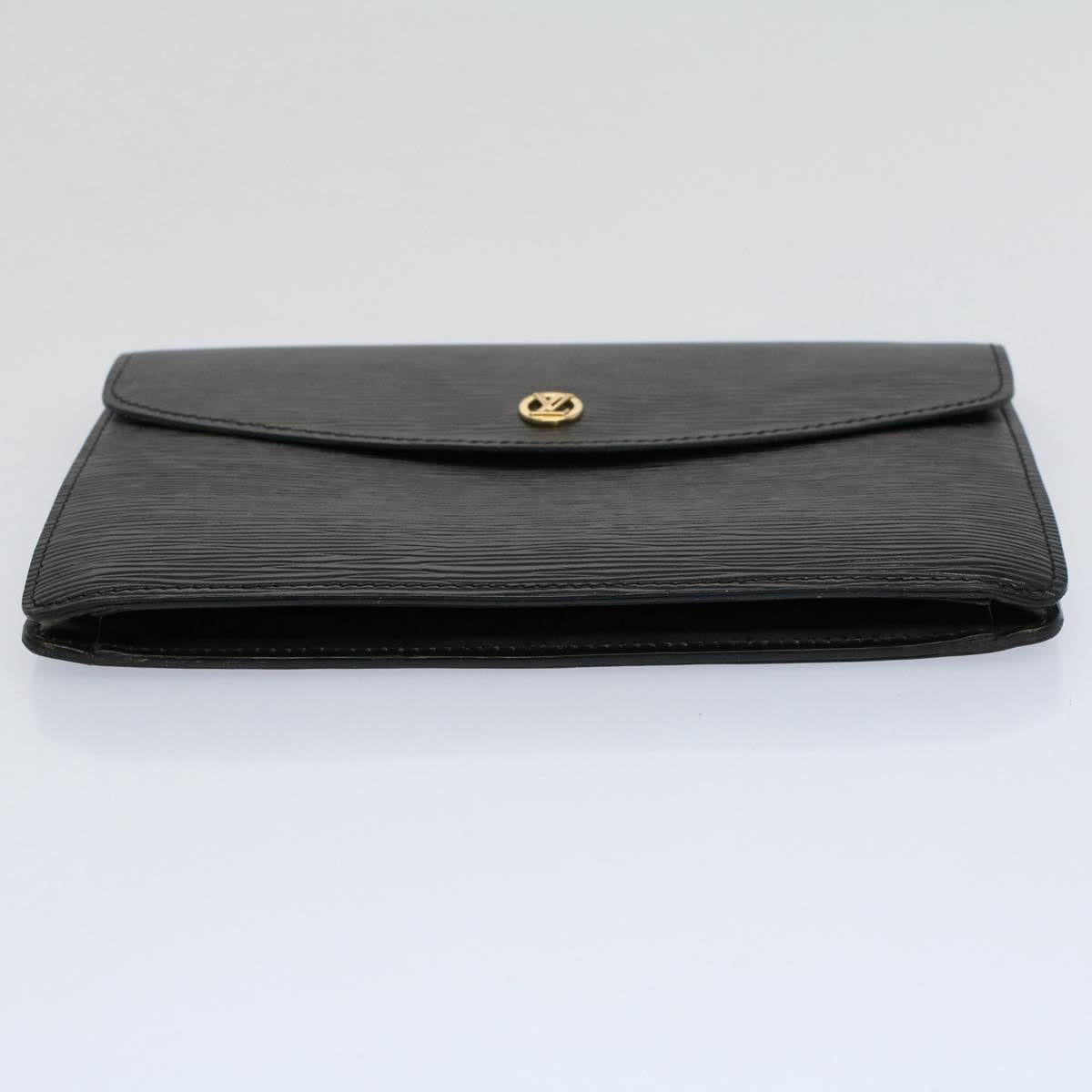 LOUIS VUITTON Epi Montaigne 23 Clutch Bag Black M52662 LV bs9285
