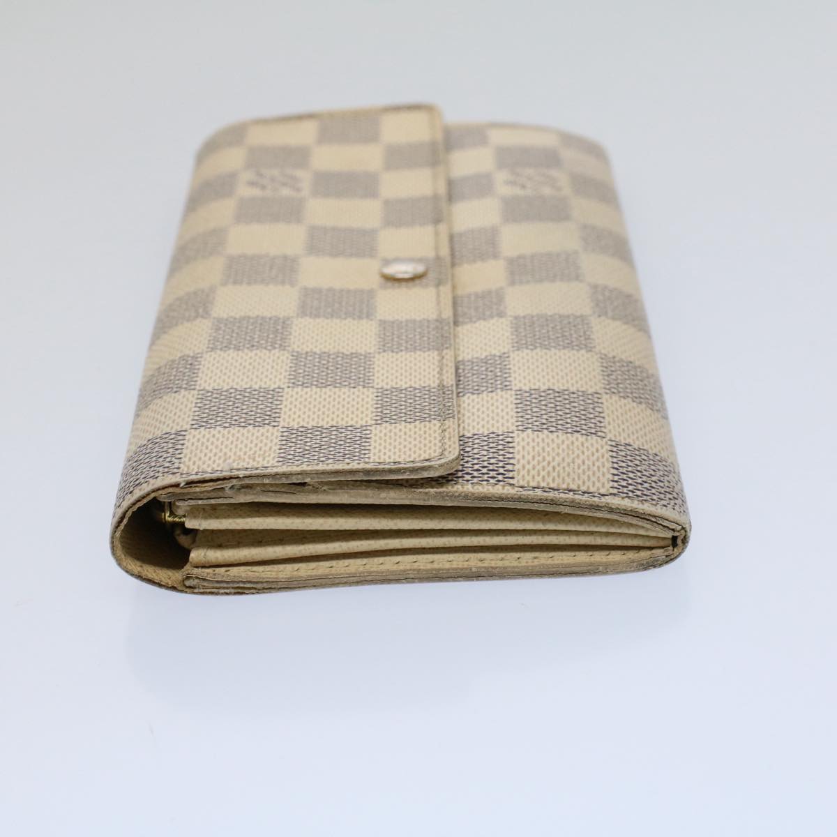 LOUIS VUITTON Damier Azur Portefeuille Sarah Long Wallet N63208 LV bs9313