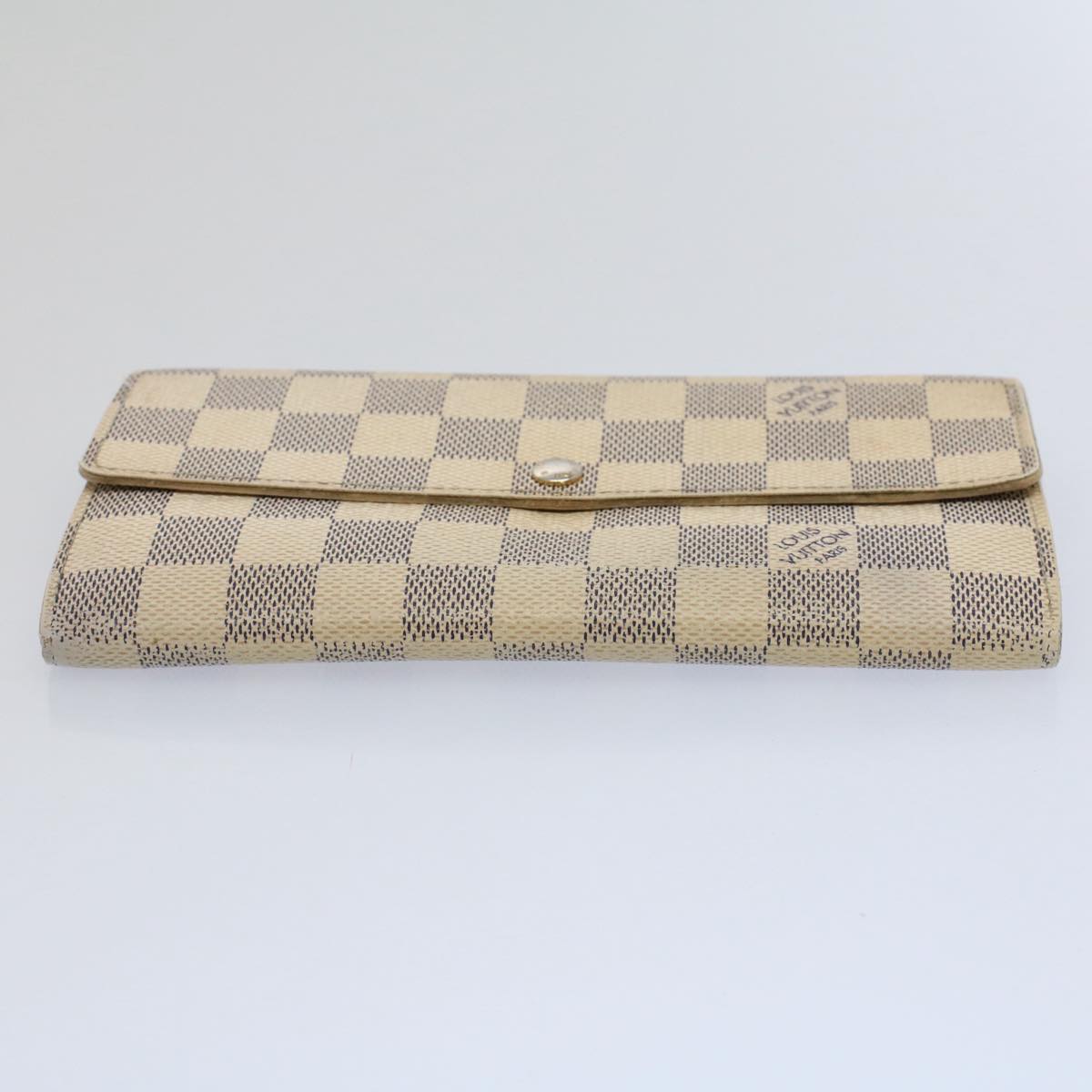 LOUIS VUITTON Damier Azur Portefeuille Sarah Long Wallet N63208 LV bs9313