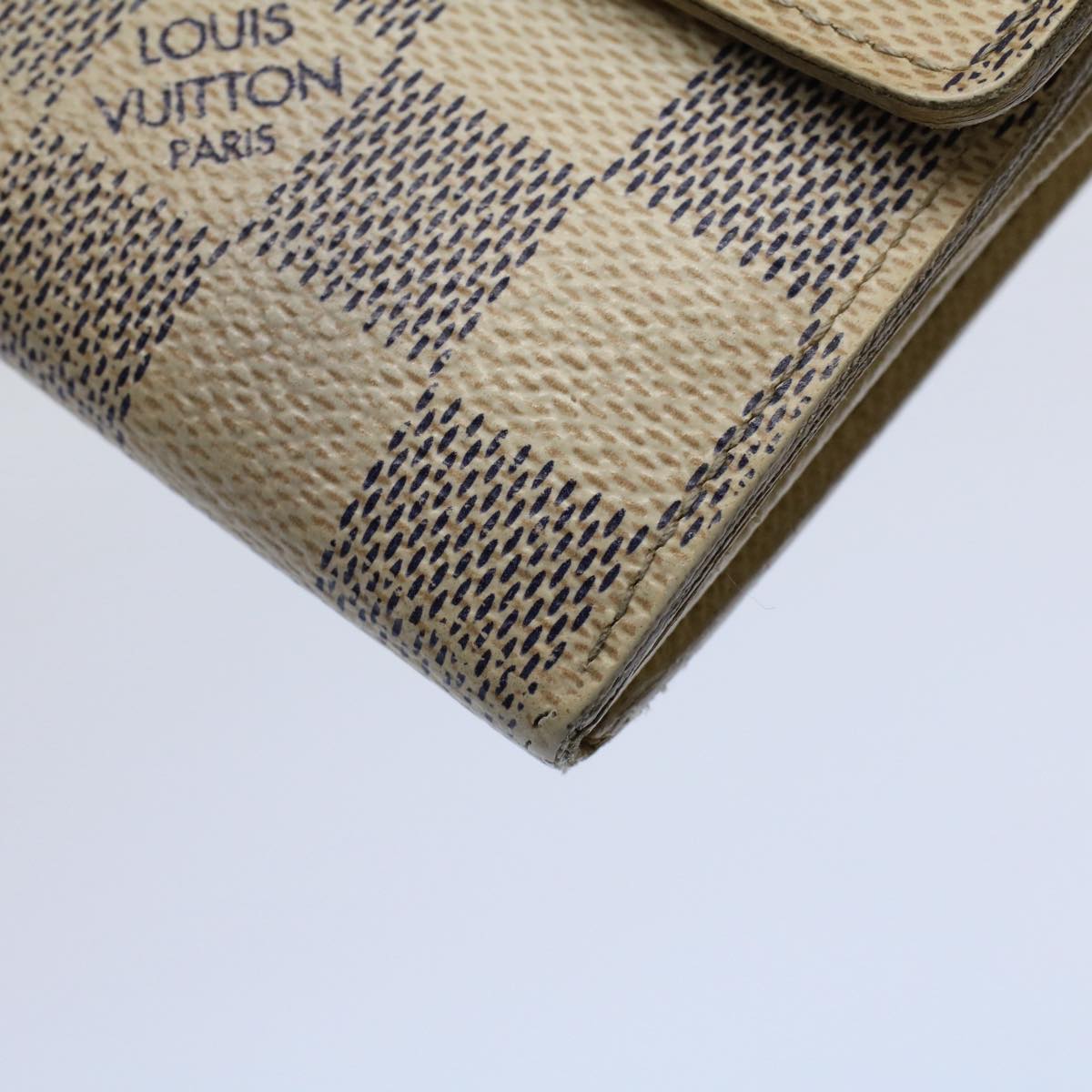 LOUIS VUITTON Damier Azur Portefeuille Sarah Long Wallet N63208 LV bs9313