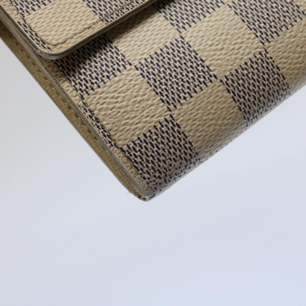 LOUIS VUITTON Damier Azur Portefeuille Sarah Long Wallet N63208 LV bs9313