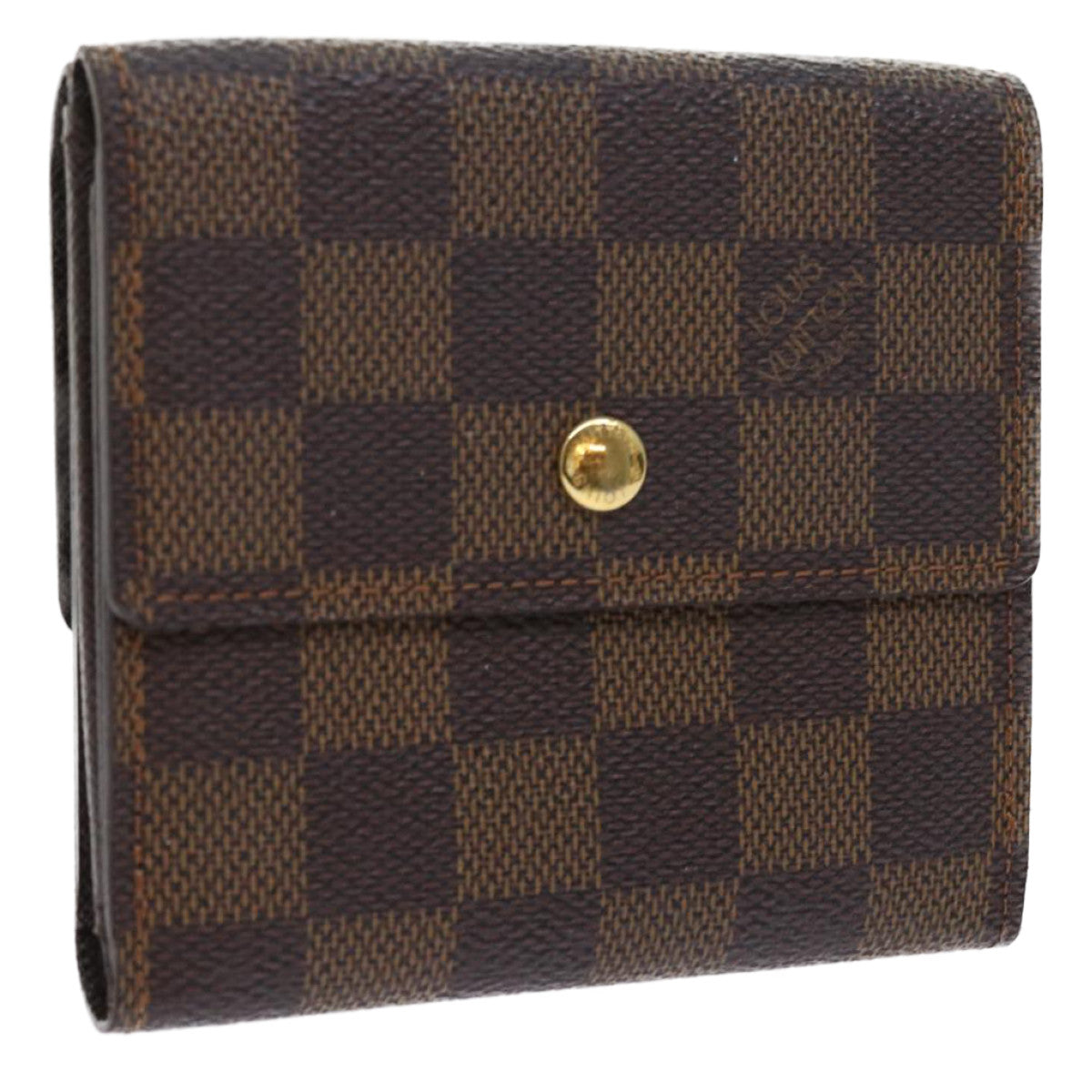 LOUIS VUITTON Damier Ebene Portefeuille Elise Wallet N61654 LV bs9316