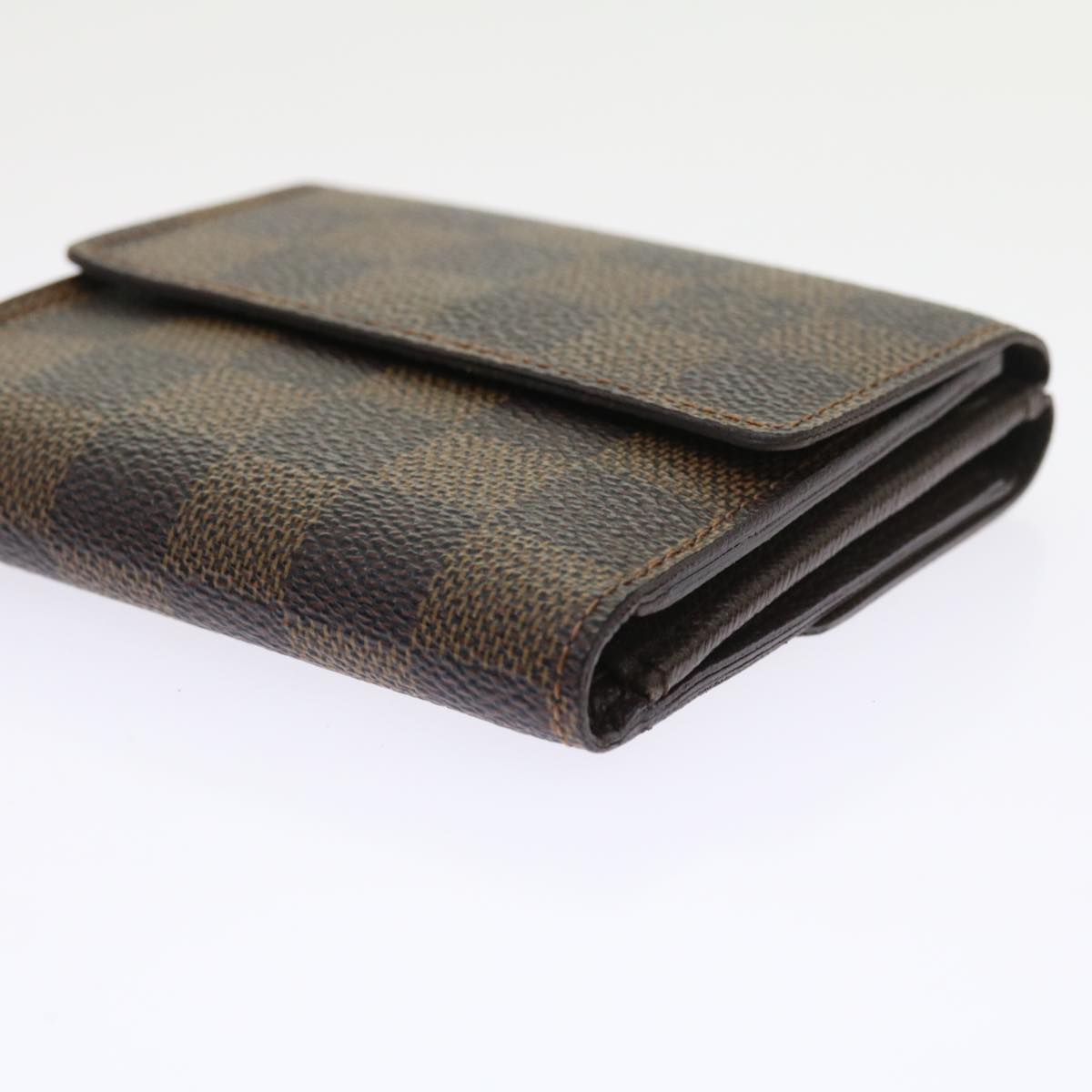 LOUIS VUITTON Damier Ebene Portefeuille Elise Wallet N61654 LV bs9316