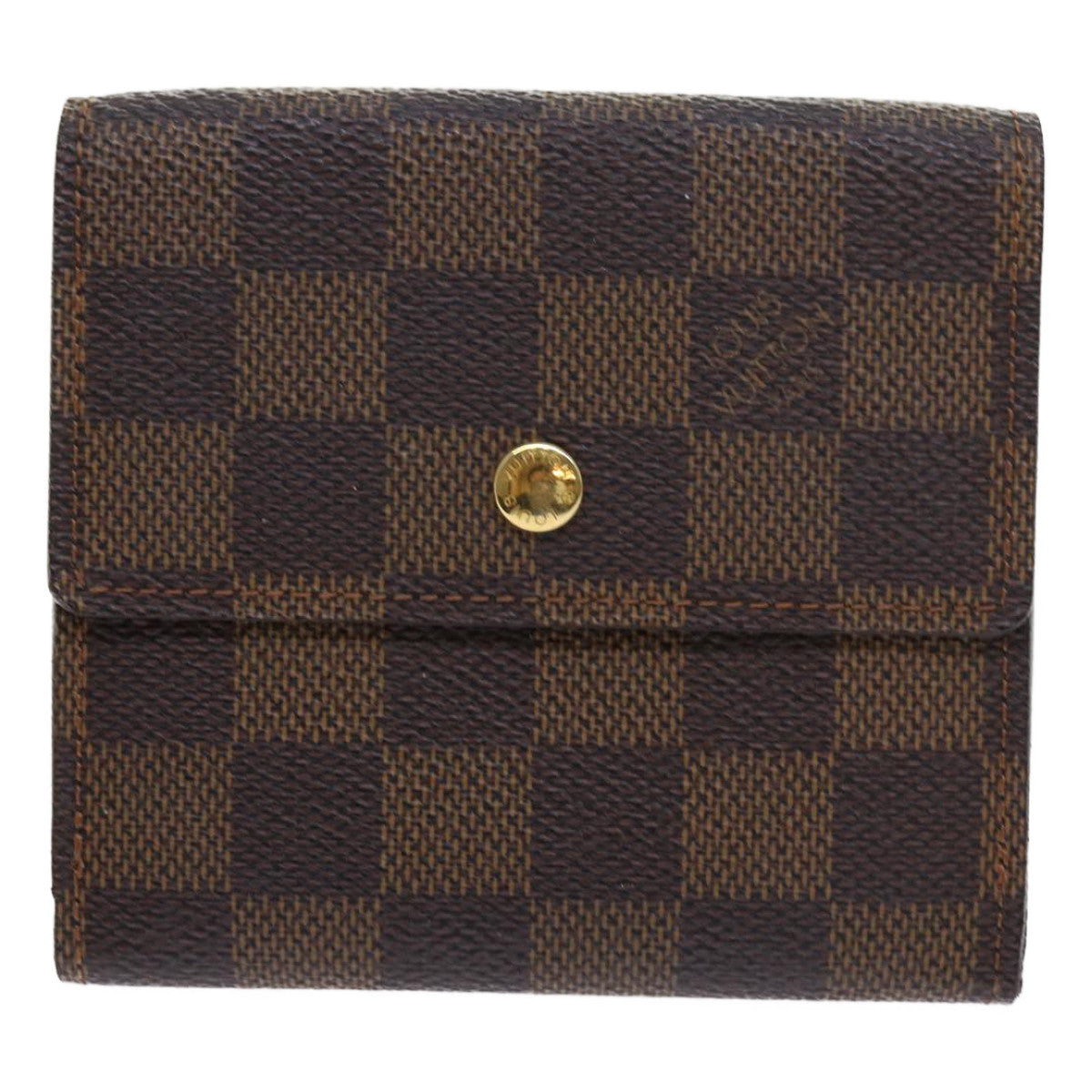 LOUIS VUITTON Damier Ebene Portefeuille Elise Wallet N61654 LV bs9316